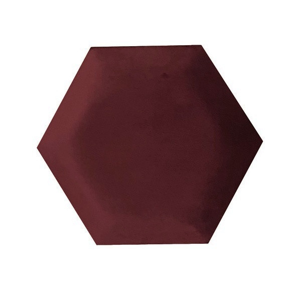 Levně Egibi Čalouněný akustický panel nástěnný Riwiera 59 bordó hexagon - Hexagon 6x15 cm