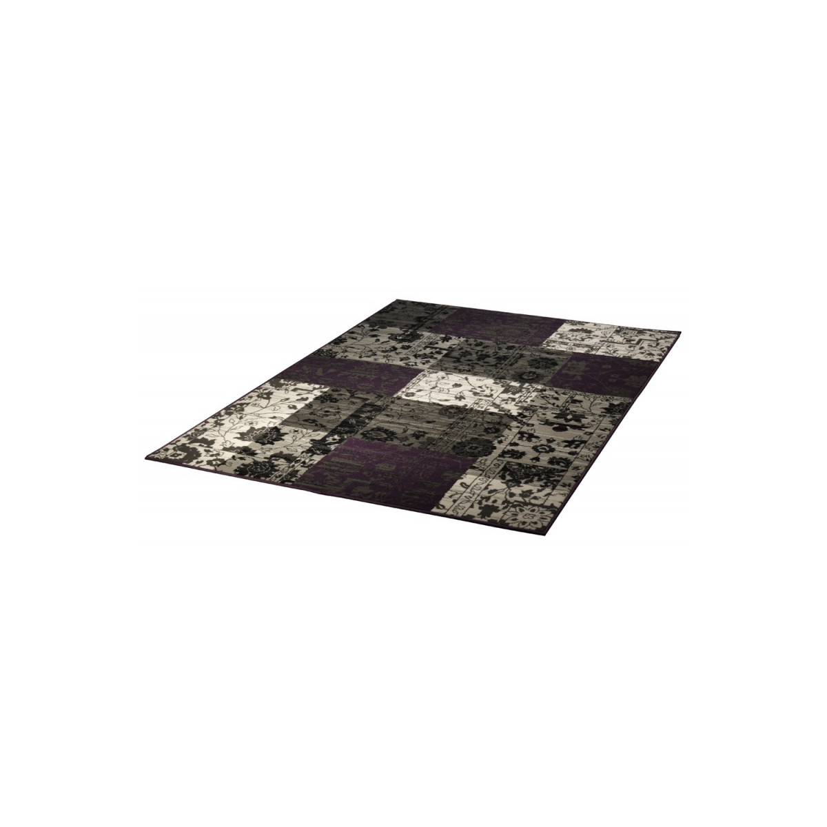 Kusový koberec Prime Pile 101185 Patchwork Optik Lila/Grau/Beige