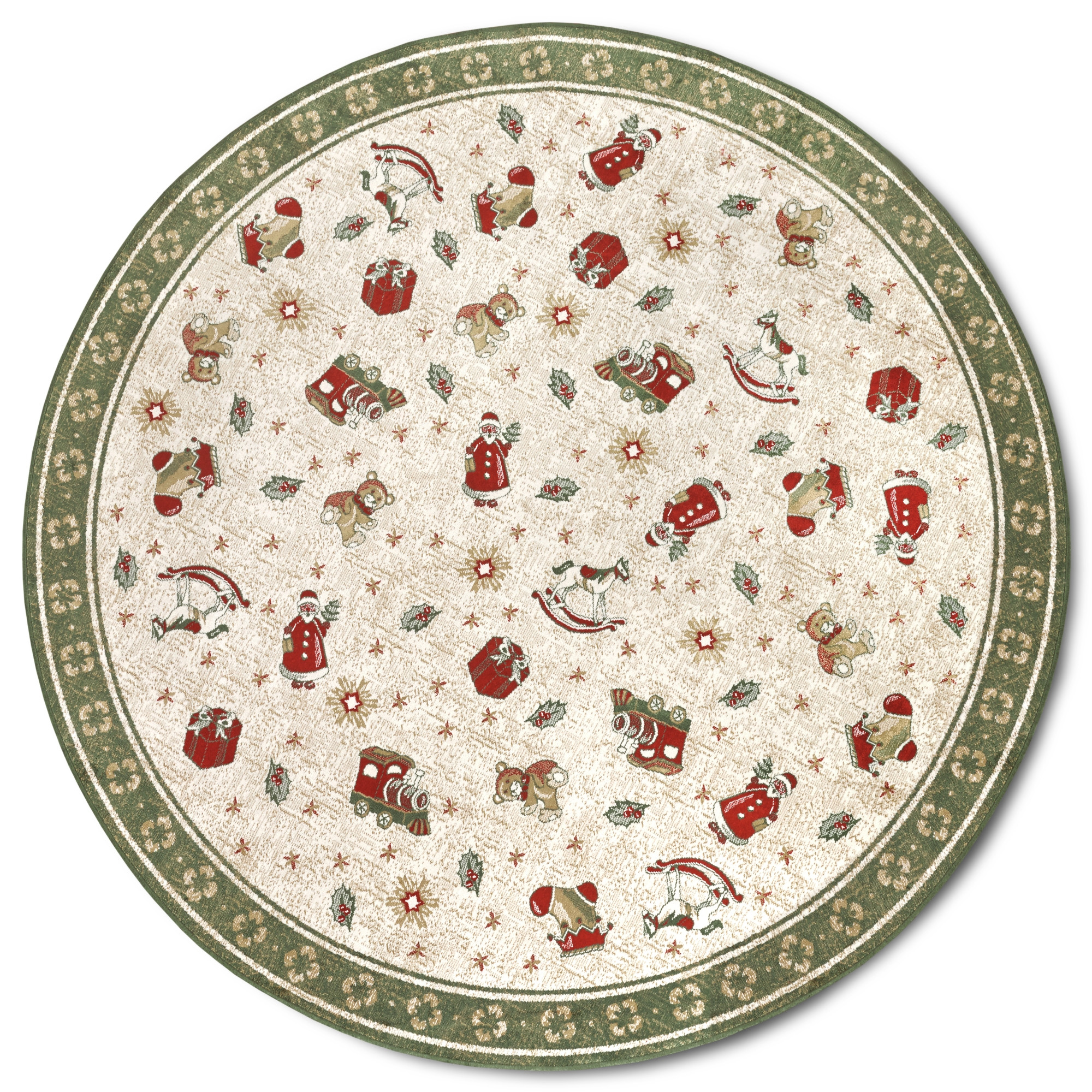 Villeroy & Boch, Kusový koberec Villeroy & Boch Toy's delight se střiženým vlasem 106218 Green, Multicolor kruh, 200x200 (průměr) kruh, zelená, obývací pokoj