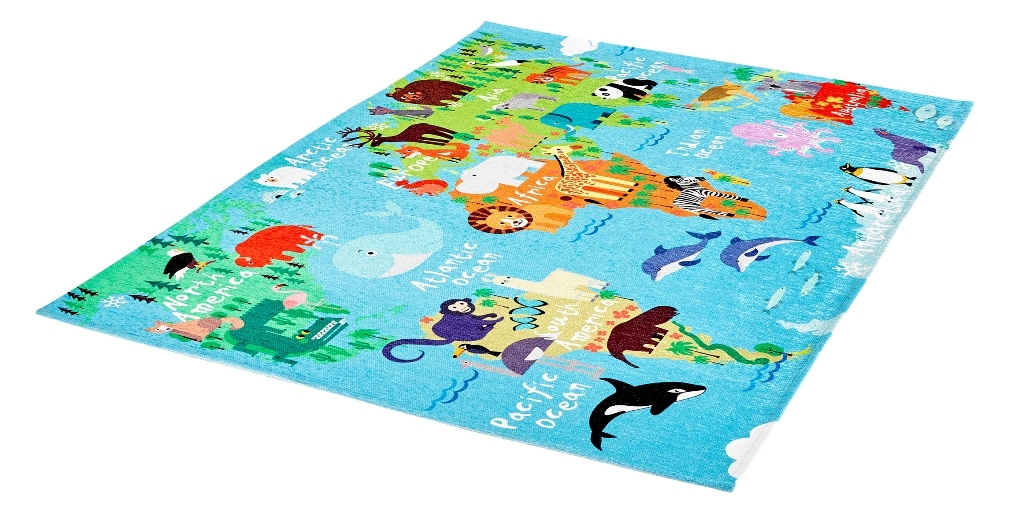 Dětský kusový koberec Torino kids 233 WORLD MAP