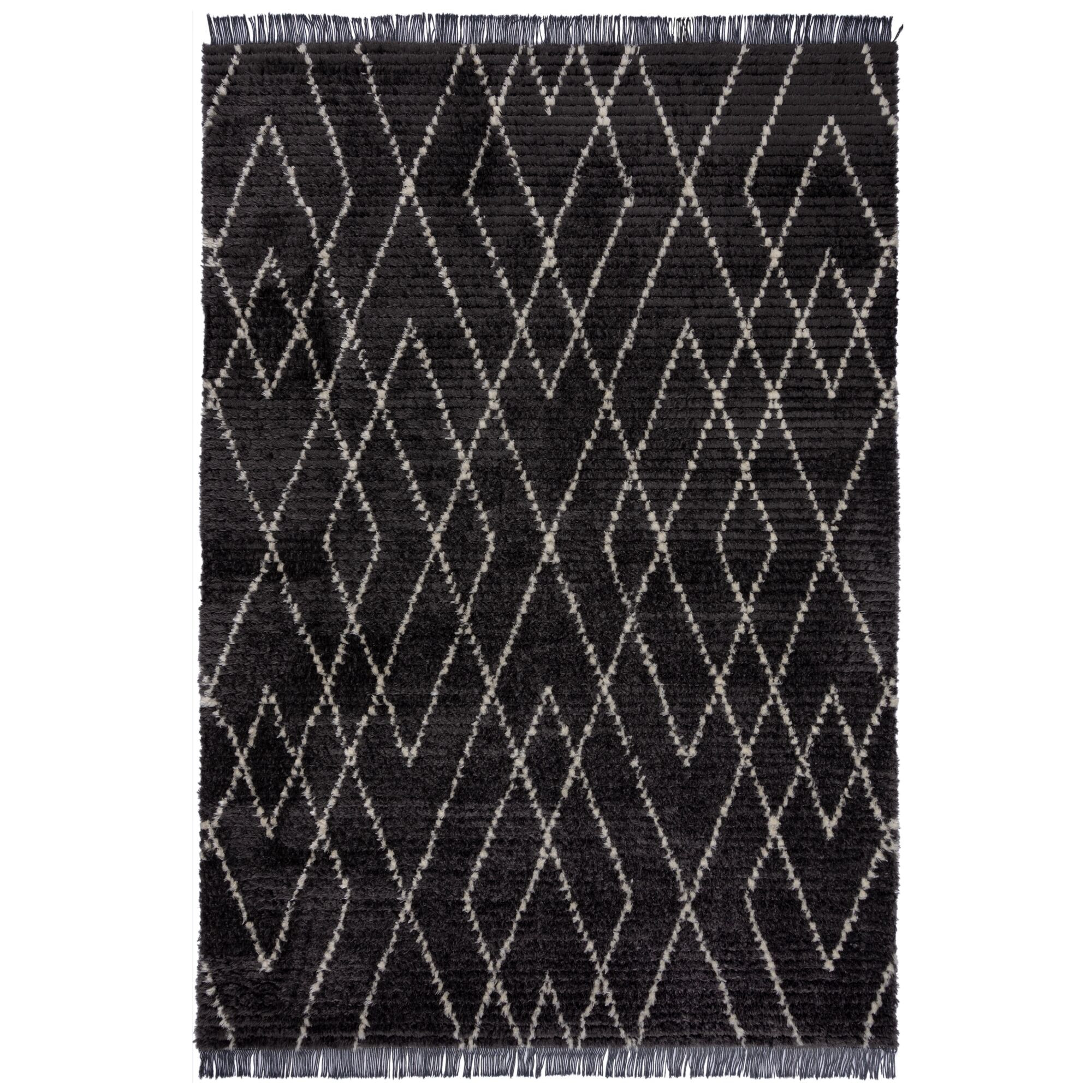 Levně Flair Rugs, AKCE: 160x230 cm Kusový koberec Domino Aisha Berber Monochrome, černá, černobílá, ložnice