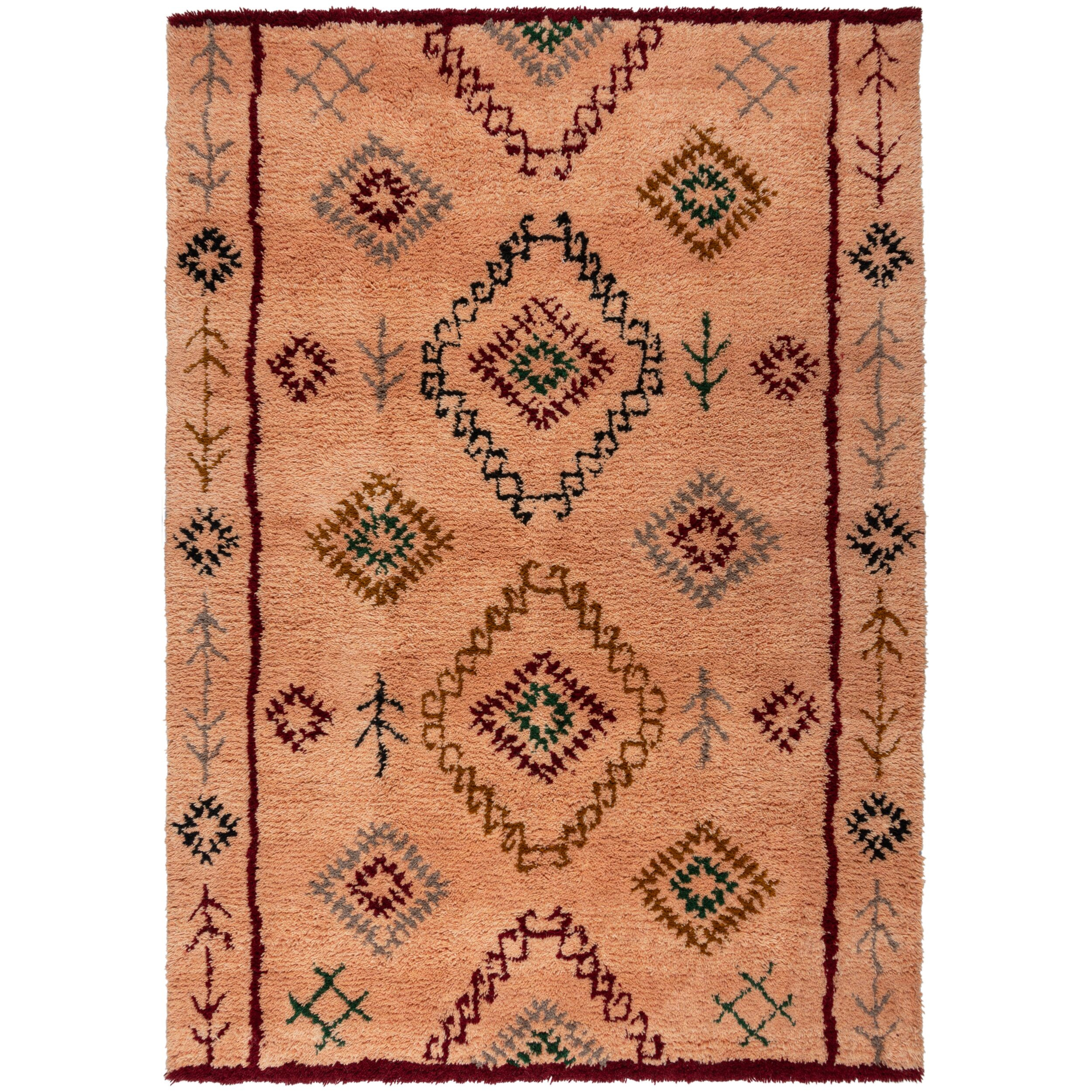 Flair Rugs, Kusový koberec Moroccan Sahara Shaggy, 200x290, oranžová, ložnice