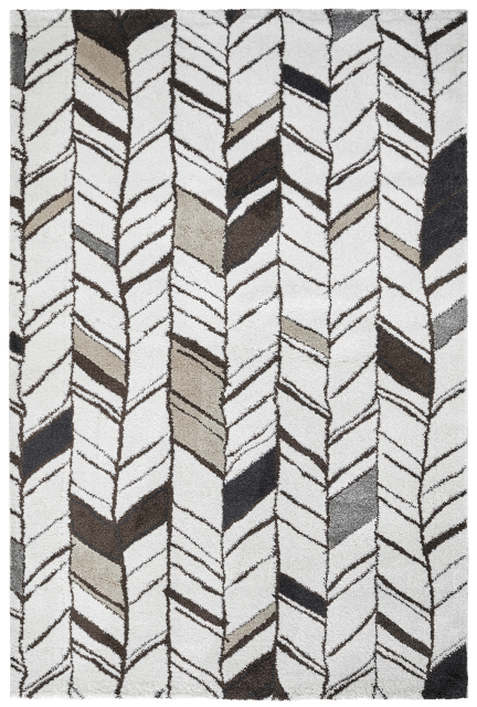 Obsession, AKCE: 80x150 cm Kusový koberec SOHO 841 WHITE, bílá, šedá, obývací pokoj