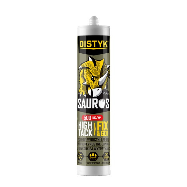 Levně Den Braven Lepidlo montážní Saurus High Tack 290ml bílá - 290 ml