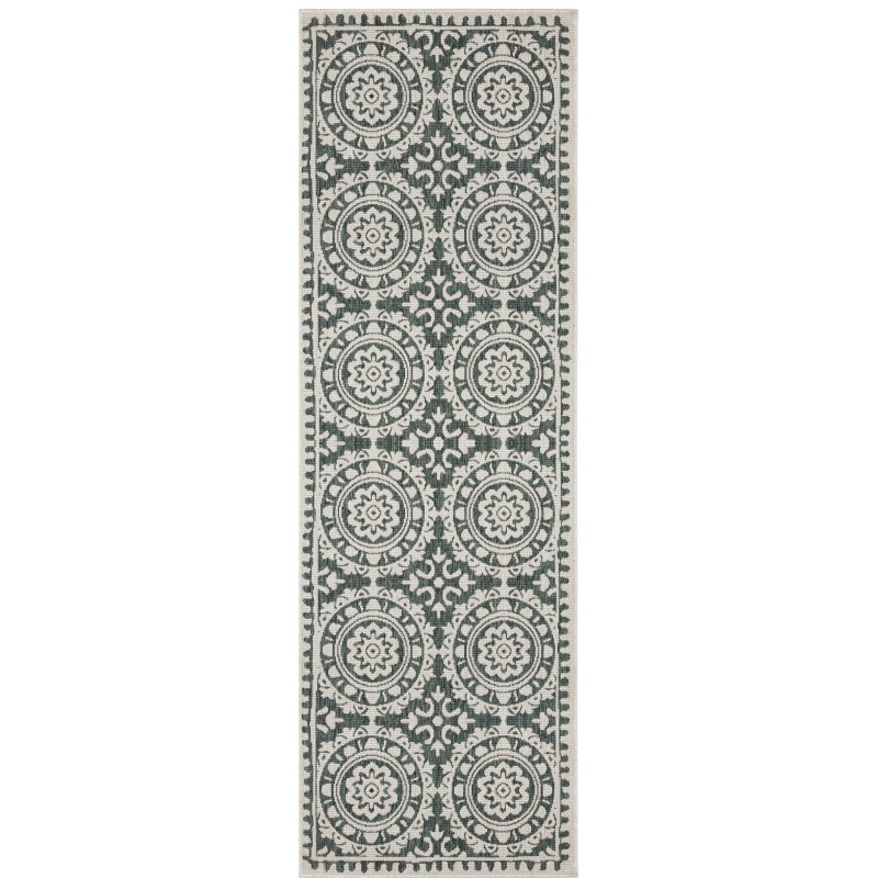 Hanse Home, DOPRODEJ: 80x250 cm Běhoun Twin Supreme 104131 Green/Cream – na ven i na doma, 80x250, zelená, chodba / předsíň