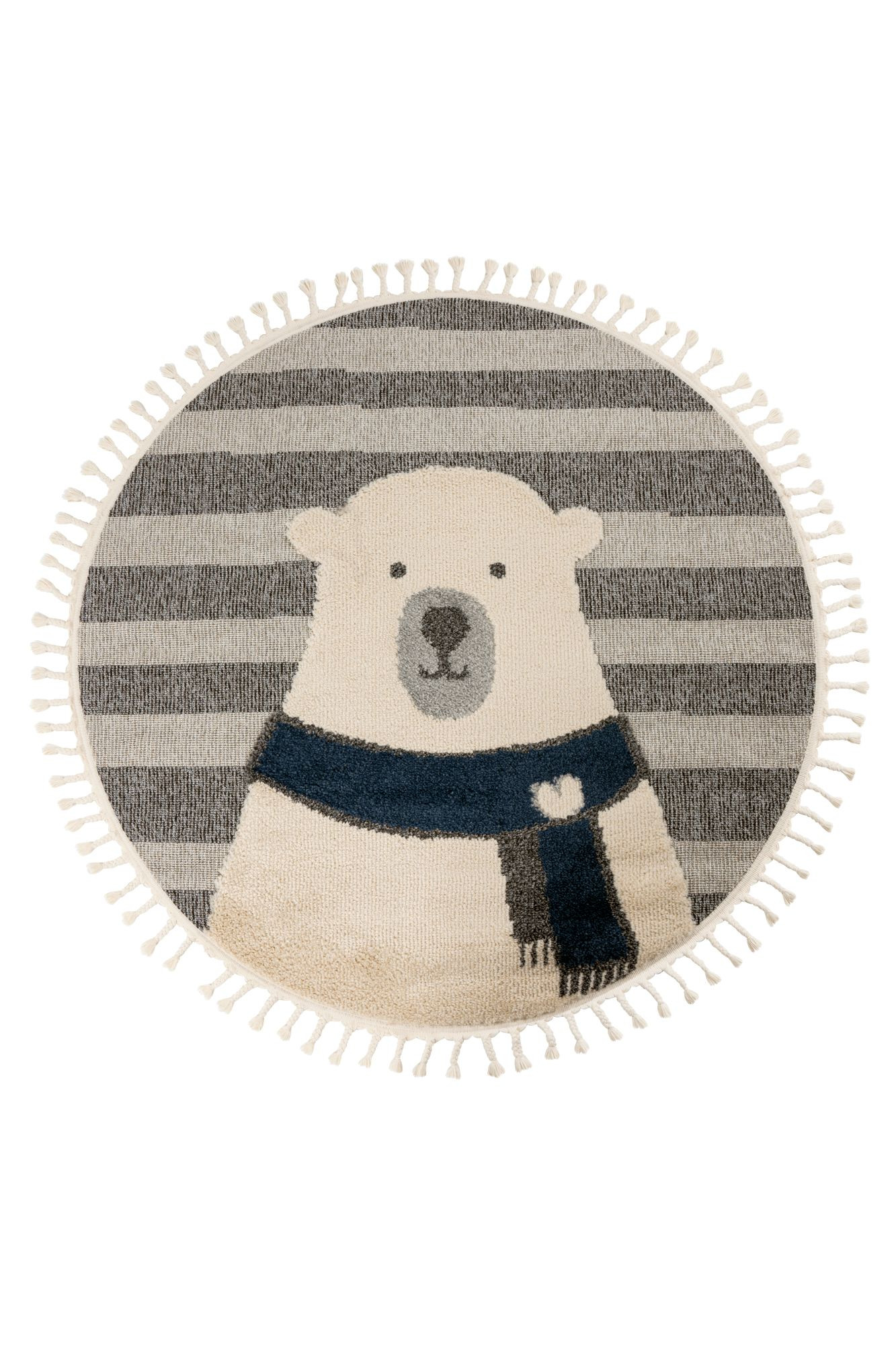 Obsession, Dětský kusový koberec My Fano 398 Bear kruh, 133x133, šedá, dětský pokoj