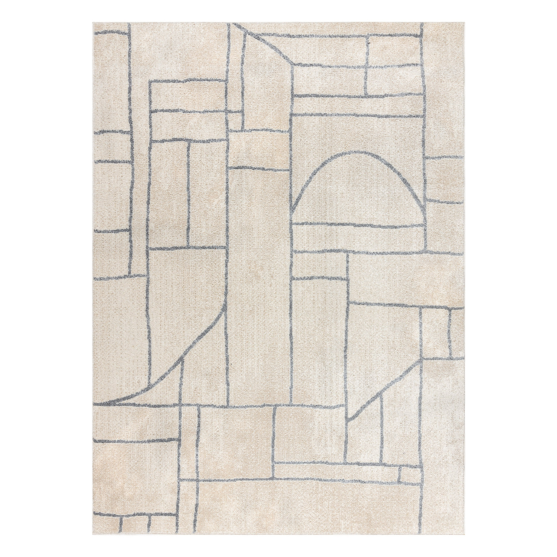 Levně Dywany Łuszczów, Kusový koberec Fusion 0806 cream/l. grey, 120x170, bílá, kancelář