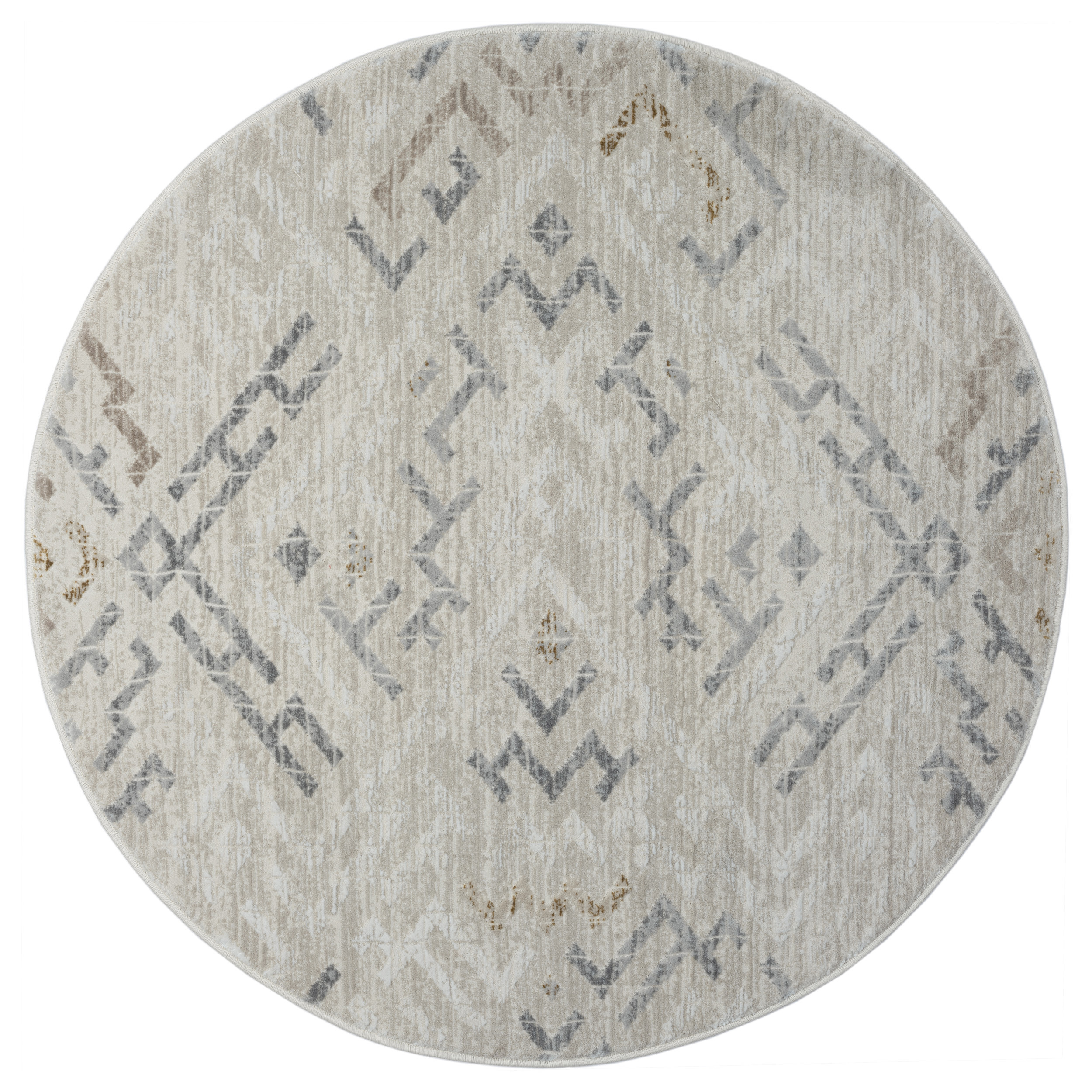 Levně My Flair, Kusový koberec My Type CA60006 creme kruh, 120x120 (průměr) kruh, béžová, chodba / předsíň
