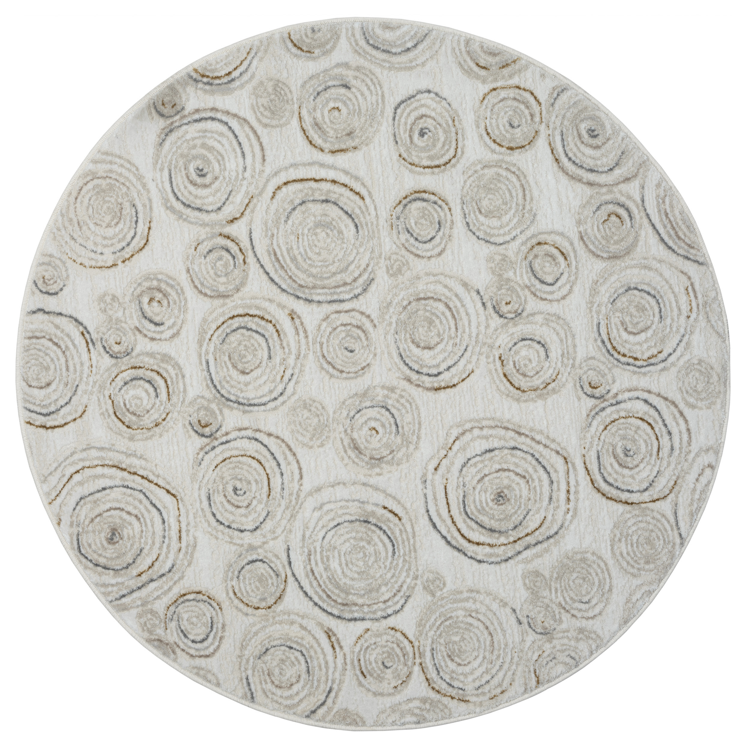 Levně My Flair, Kusový koberec My Style CA60050 creme kruh, 120x120 (průměr) kruh, béžová, chodba / předsíň