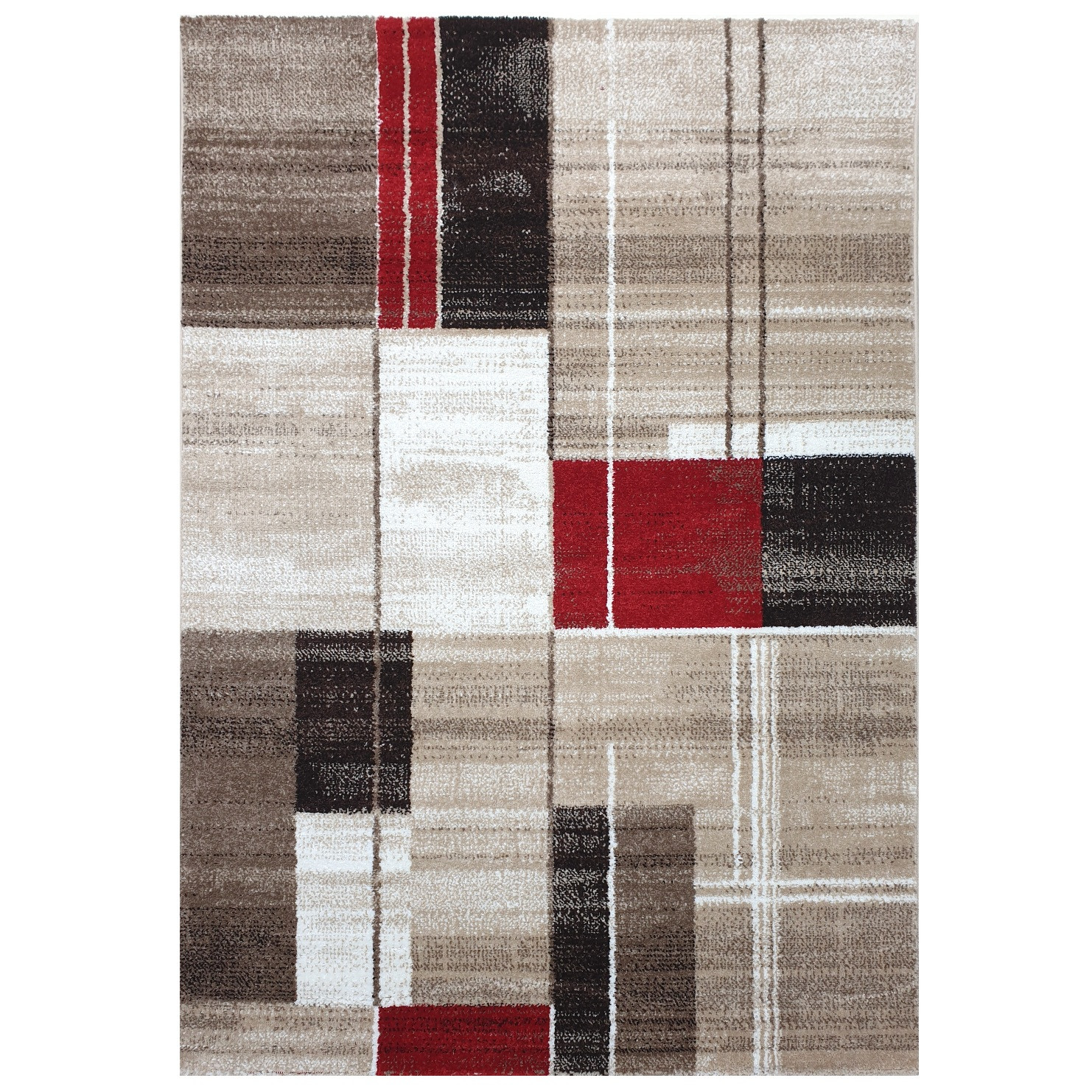 Spoltex, Kusový koberec Florentina 613-64 beige/red, 160x230, béžová, obývací pokoj