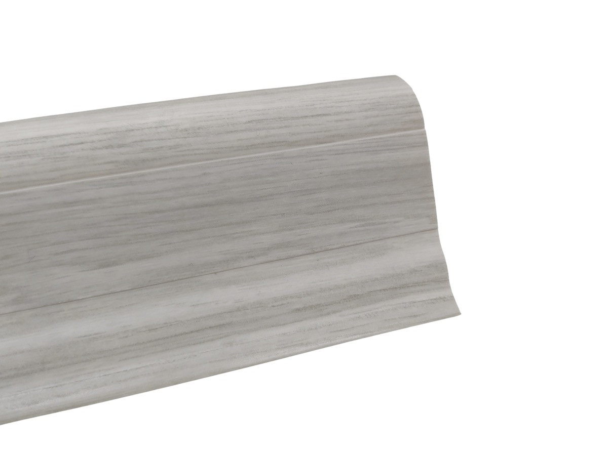 Levně Döllken, DOPRODEJ: 2500x50x25 mm cm Soklová podlahová lišta SLK50 W648 white oak 2,5 m, 2500x50x25 mm, šedá