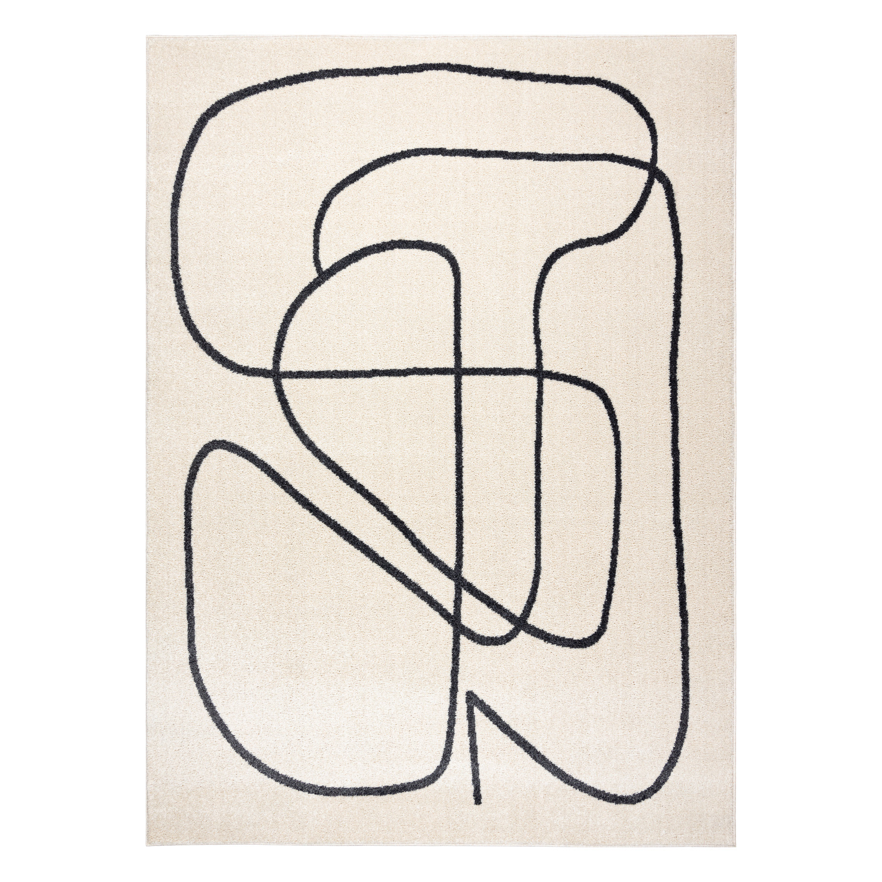 Dywany Łuszczów, Kusový koberec Fusion 8297 cream/dark grey, 120x170, bílá, kancelář