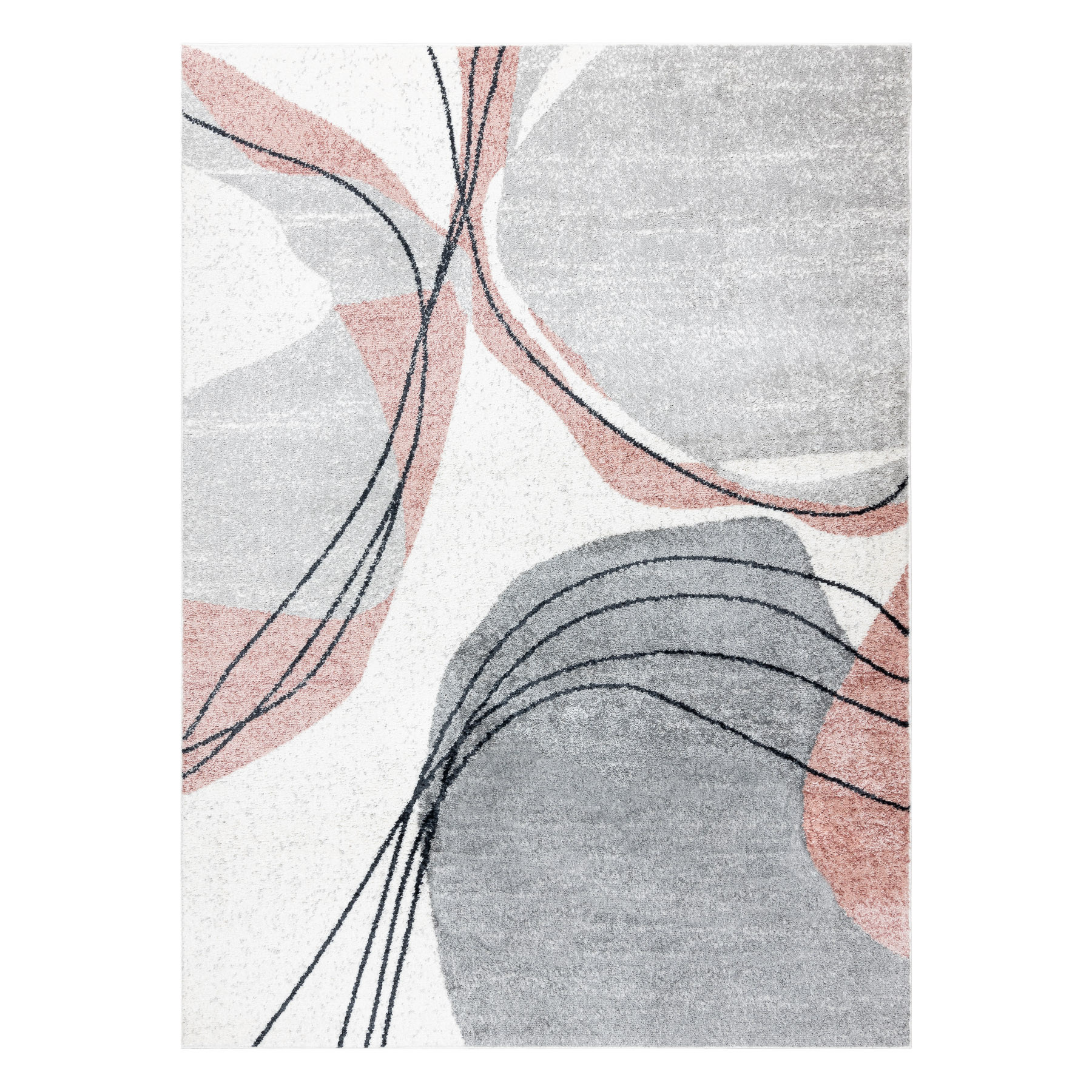 Dywany Łuszczów, Kusový koberec Fusion 5868 white/dark pink, 200x290, růžová, kancelář
