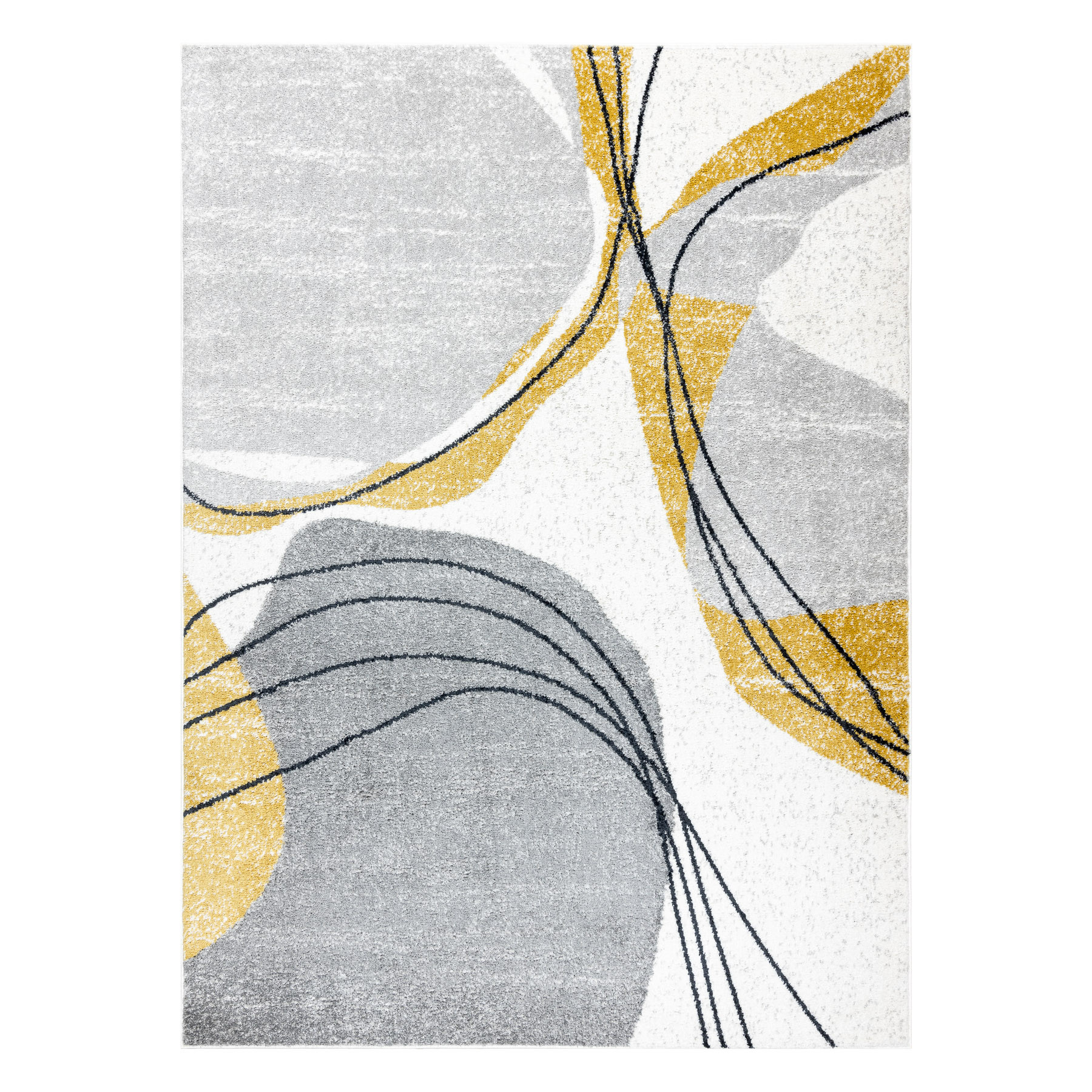 Levně Dywany Łuszczów, Kusový koberec Fusion 5868 white/yellow, 140x190, šedá, kancelář