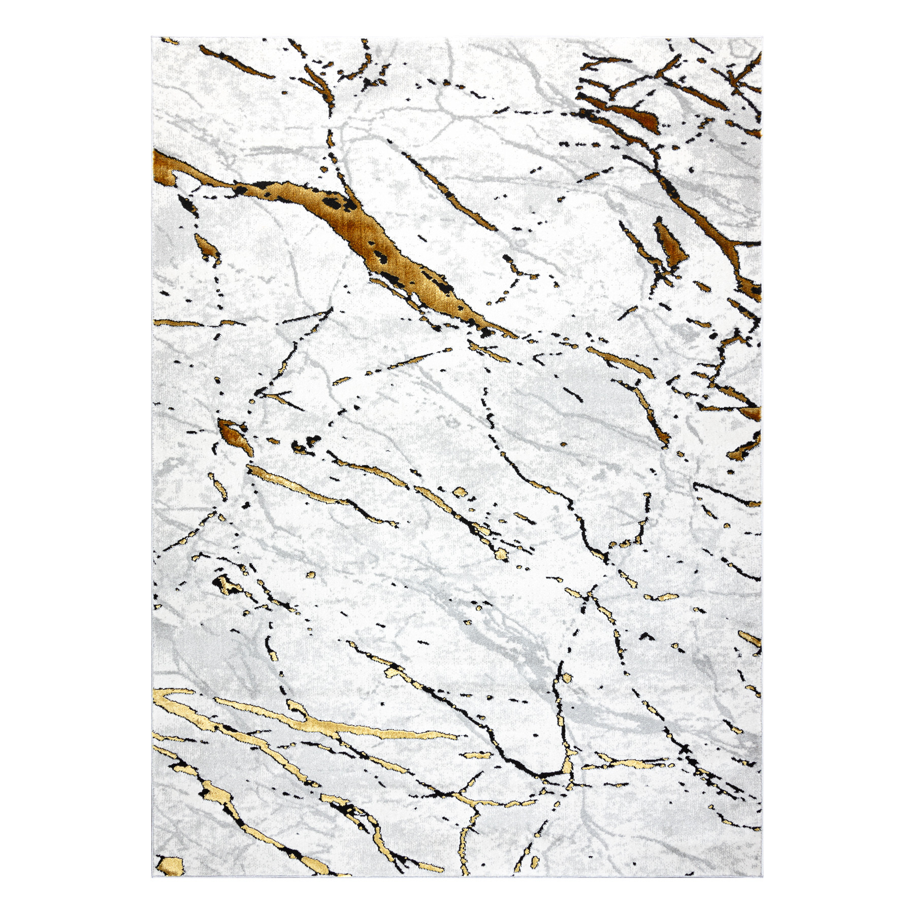 Dywany Łuszczów, Kusový koberec Allure 1963 white/gold, 280x370, bílá, kancelář