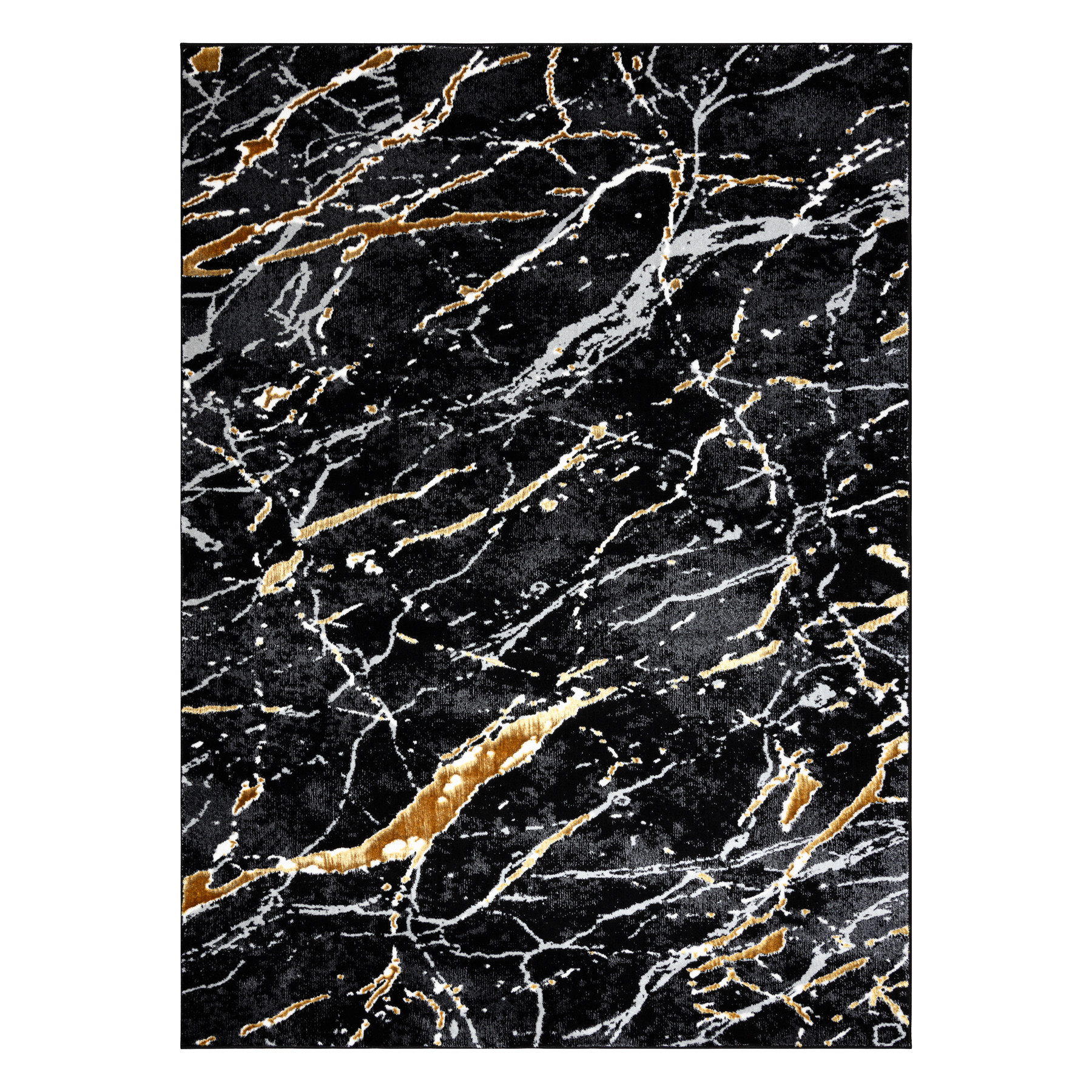 Levně Dywany Łuszczów, Kusový koberec Allure 1963 black/gold, 120x170, černá, kancelář