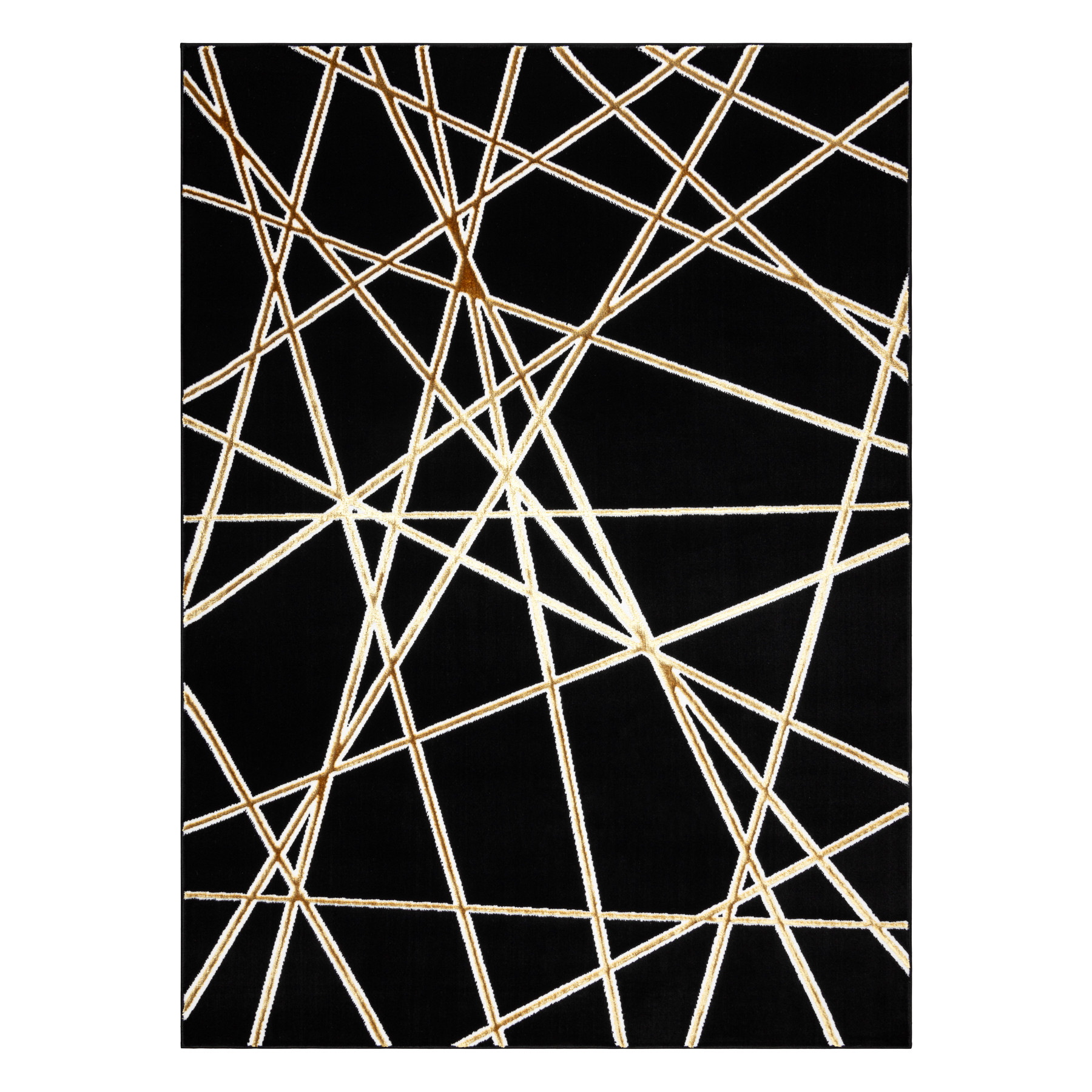 Levně Dywany Łuszczów, Kusový koberec Allure 1964 black/gold, 200x290, černá, kancelář