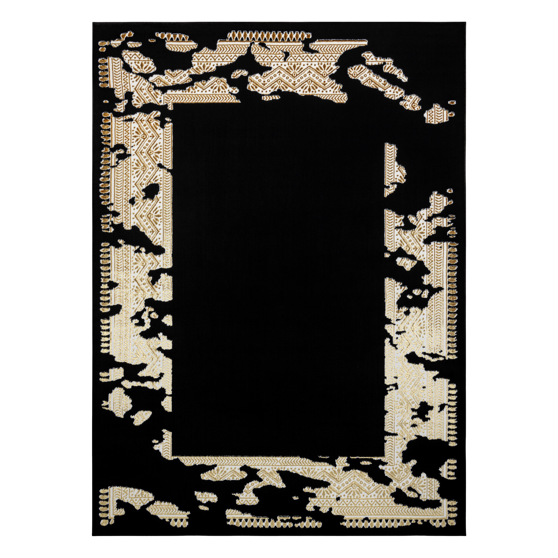 Levně Dywany Łuszczów, Kusový koberec Allure 1965 black/gold, 120x170, černá, kancelář