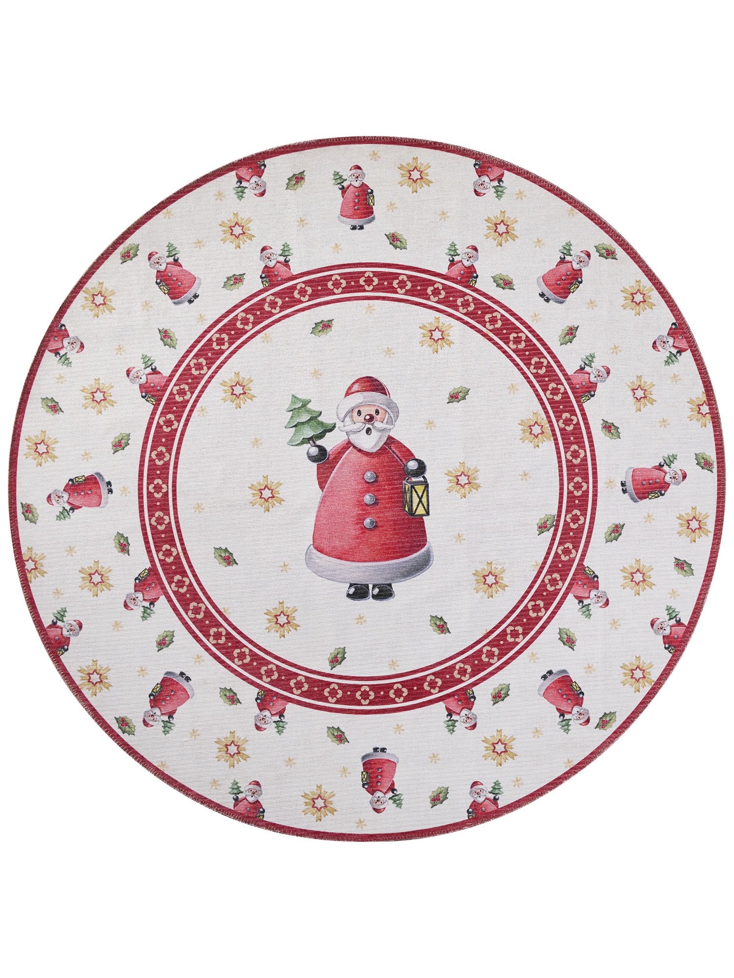 Villeroy & Boch, Kusový koberec Villeroy & Boch Toy's delight 106273 Cream, Red kruh, 160x160 (průměr) kruh, červená, obývací pokoj