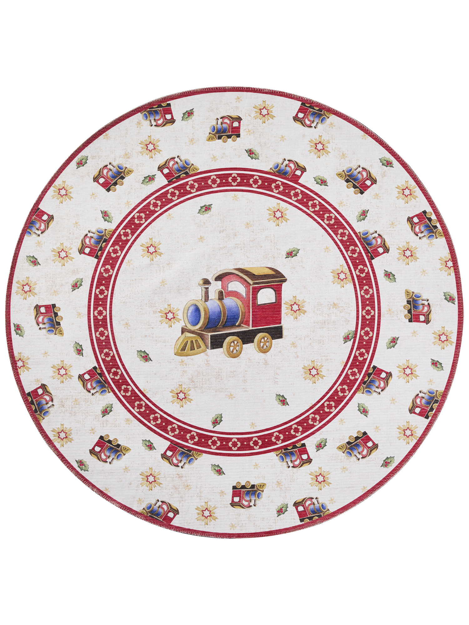 Villeroy & Boch, Kusový koberec Villeroy & Boch Toy's delight 106276 Cream, Red kruh, 160x160 (průměr) kruh, červená, obývací pokoj