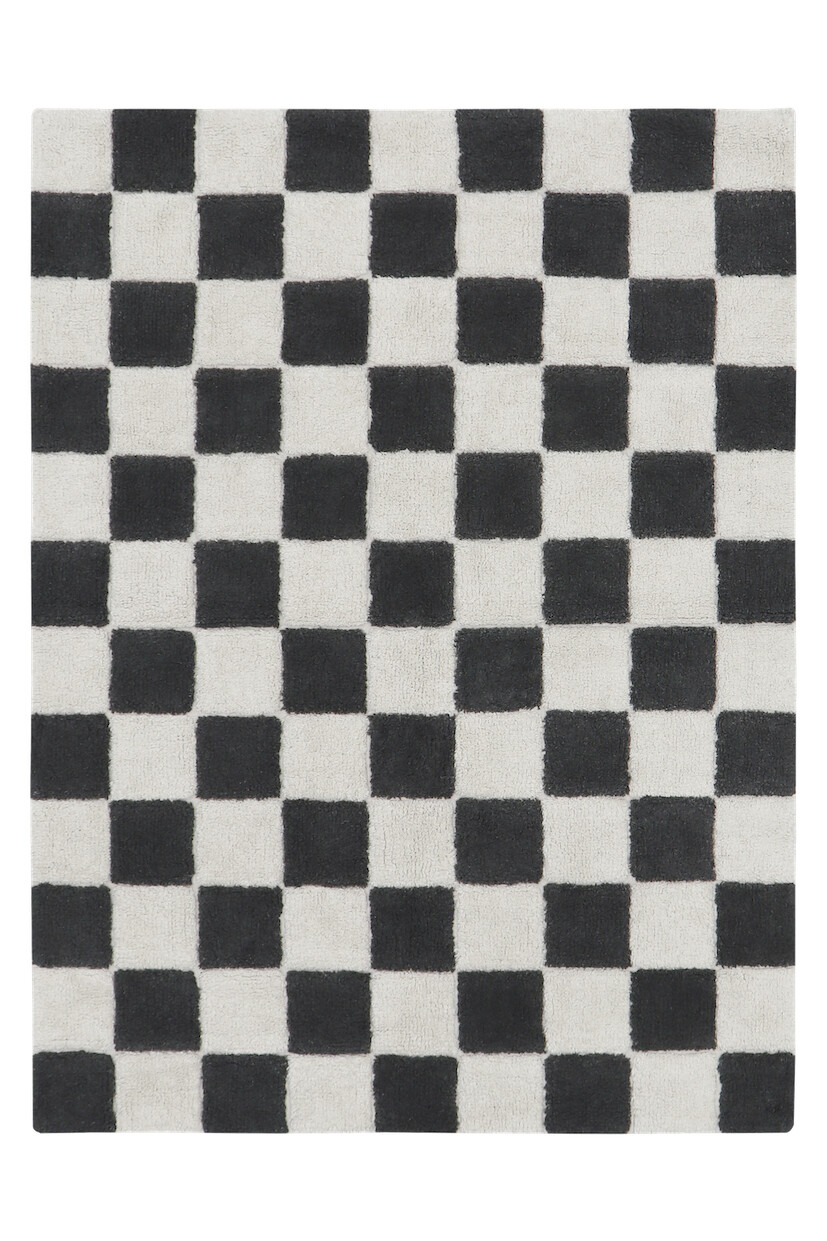 Lorena Canals, Kusový koberec Kitchen Tiles Dark Grey, 120x160, černobílá, ložnice