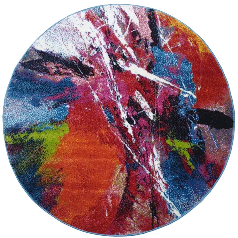 Levně Medipa (Merinos), Kusový koberec Fantasy 559-13 Blue/white kruh, 120x120 (průměr) kruh, vícebarevná