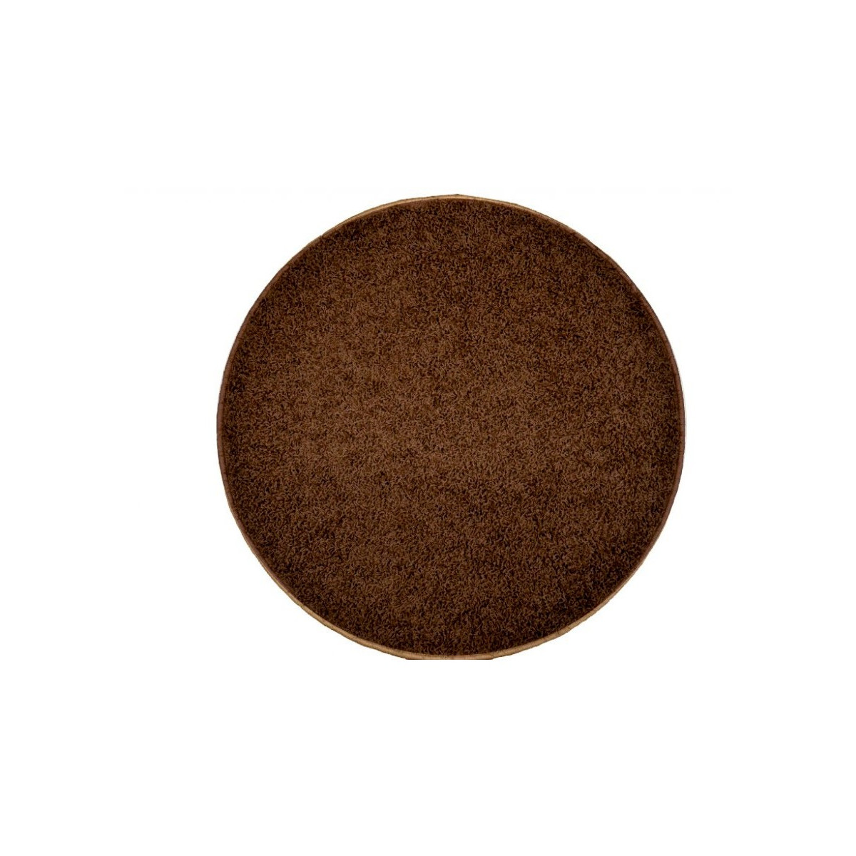 Kusový koberec Color Shaggy tmavě hnědý kruh