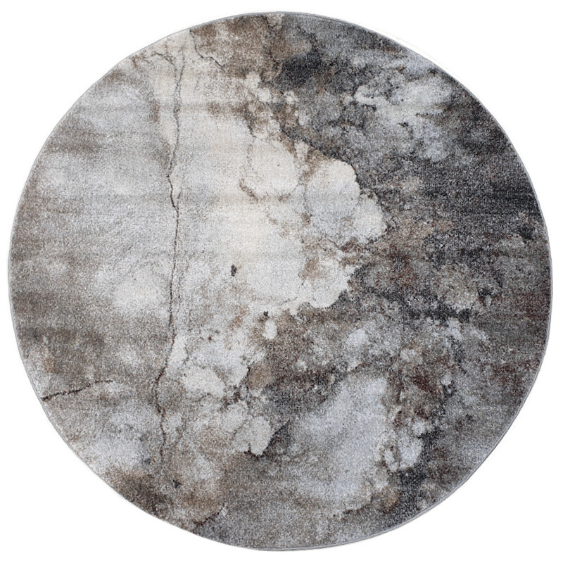 Levně Spoltex, Kusový koberec Universe 841-86 grey/beige kruh, 160x160 (průměr) kruh, šedá, obývací pokoj