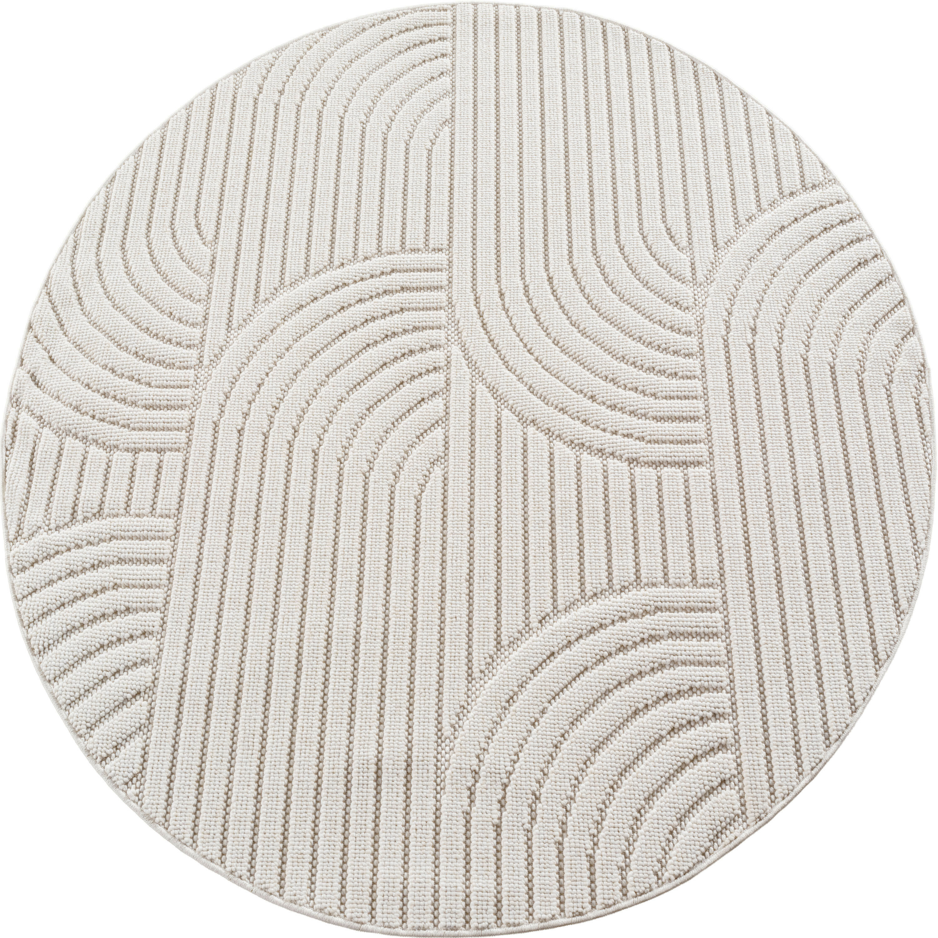 Levně Ayyildiz, Kusový koberec Helix 2201 cream kruh, 120x120, bílá, chodba / předsíň