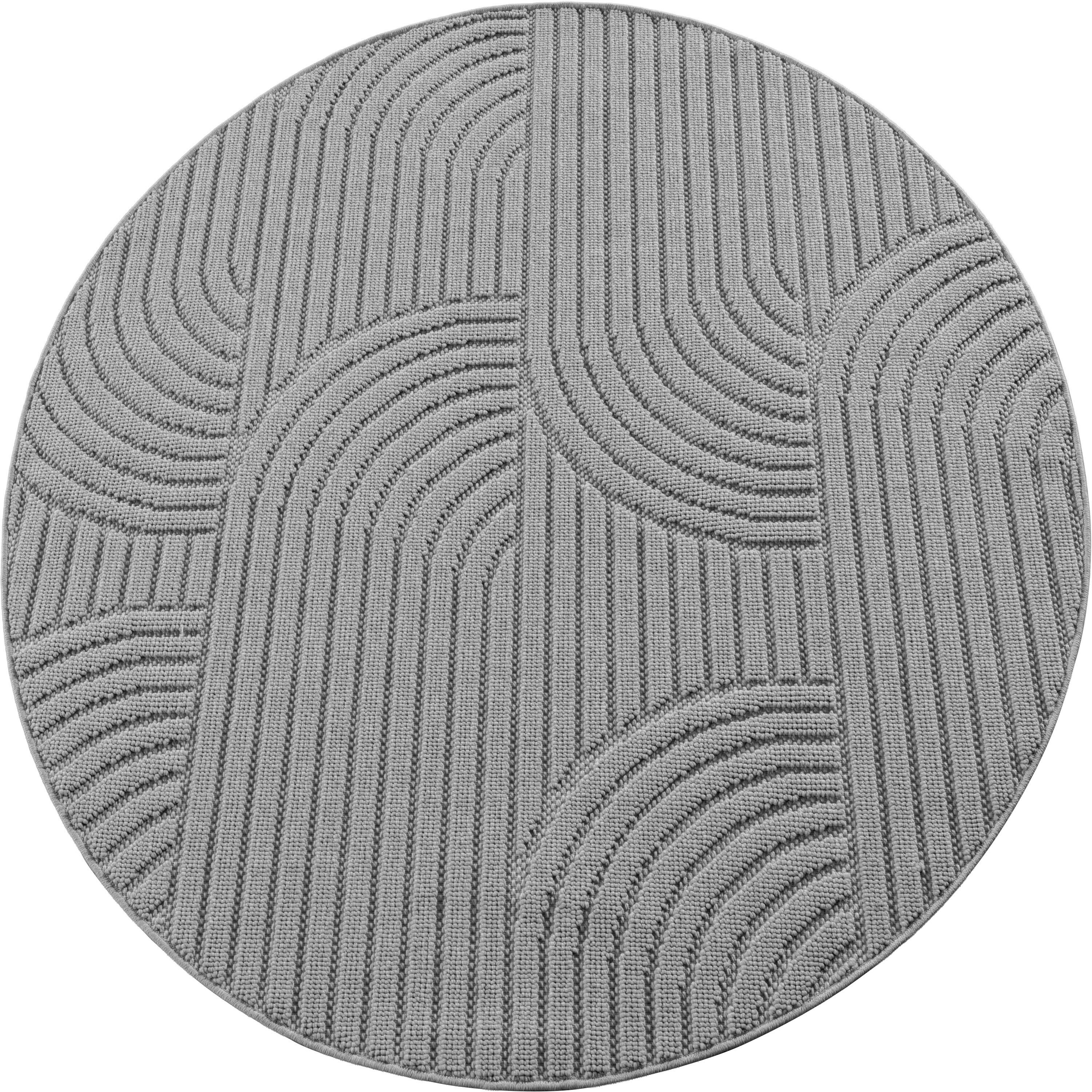 Levně Ayyildiz, Kusový koberec Helix 2201 silver kruh, 120x120, šedá, chodba / předsíň