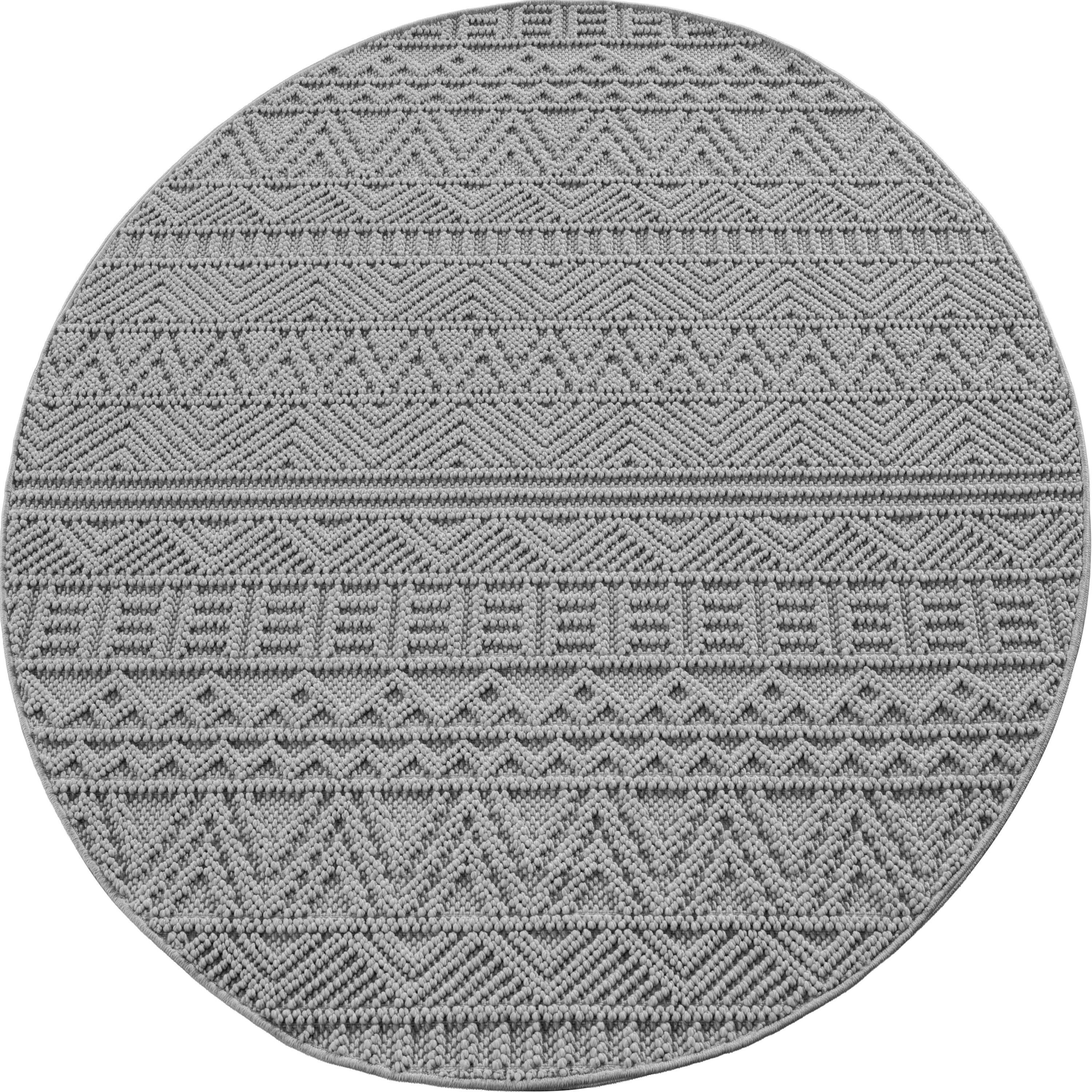 Levně Ayyildiz, Kusový koberec Helix 2202 silver kruh, 120x120, šedá, chodba / předsíň