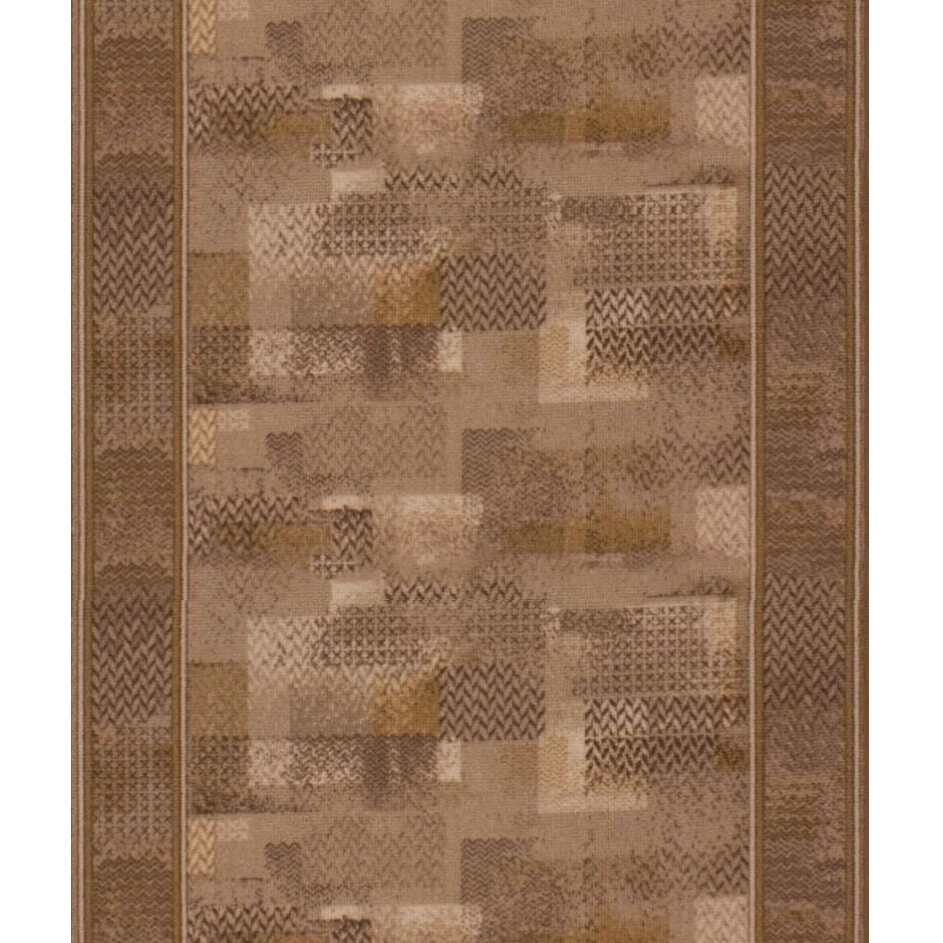 Levně Associated Weavers, Protiskluzový běhoun na míru Tribe 44 hnědý, šíře 100 cm, hnědá, chodba / předsíň