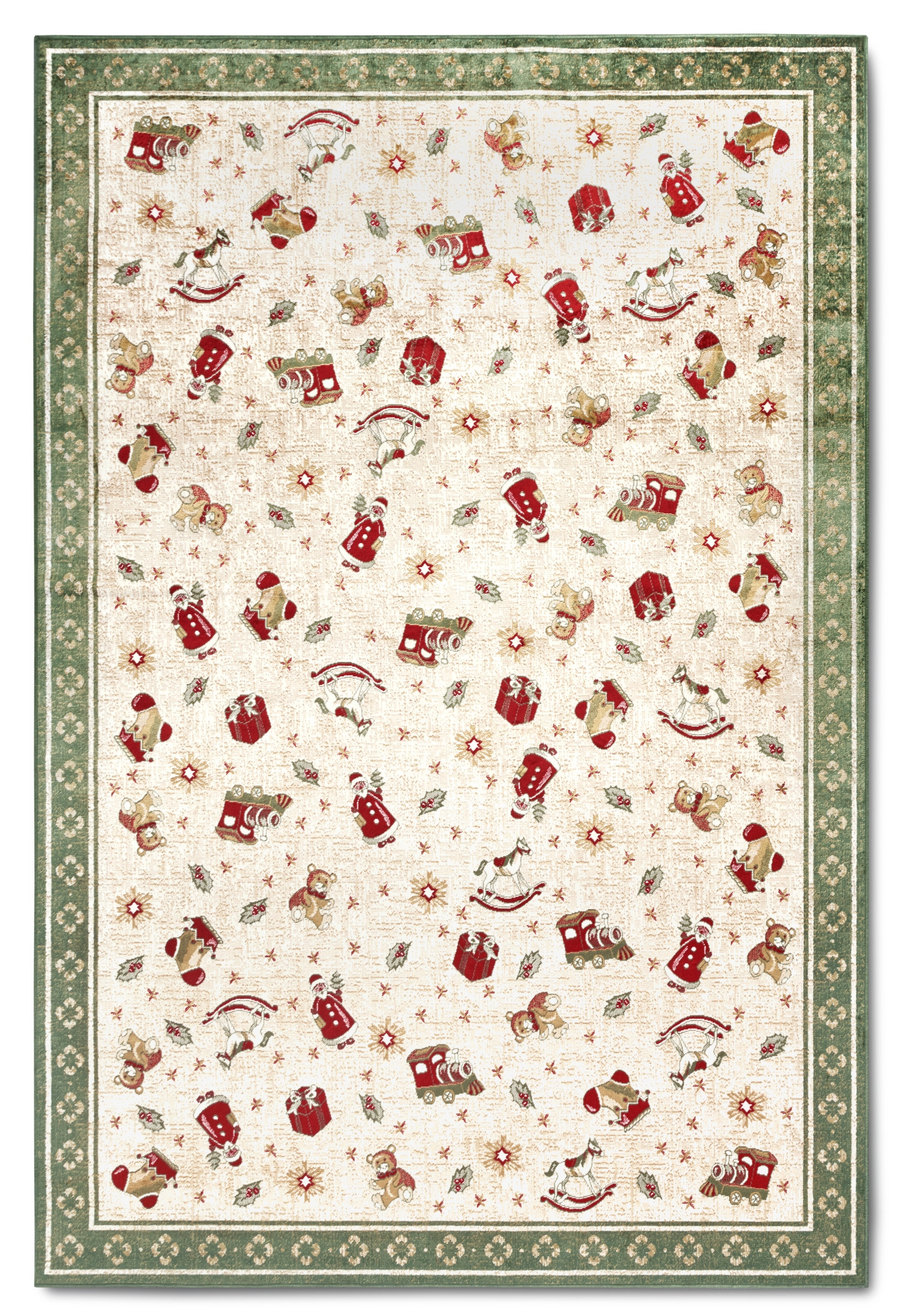 Villeroy & Boch, DOPRODEJ: 160x230 cm Kusový koberec Villeroy & Boch Toy's delight se střiženým vlasem 106218 Green, Multicolor, 160x230, zelená, obývací pokoj