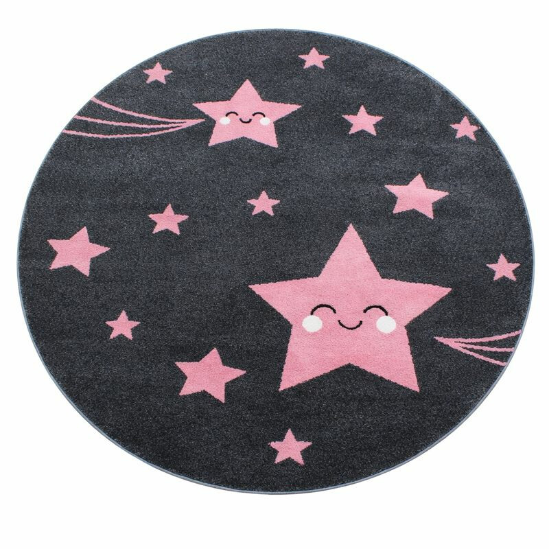 Levně Ayyildiz, Dětský kusový koberec Kids 610 pink kruh, 120x120 (průměr) kruh, růžová, dětský pokoj