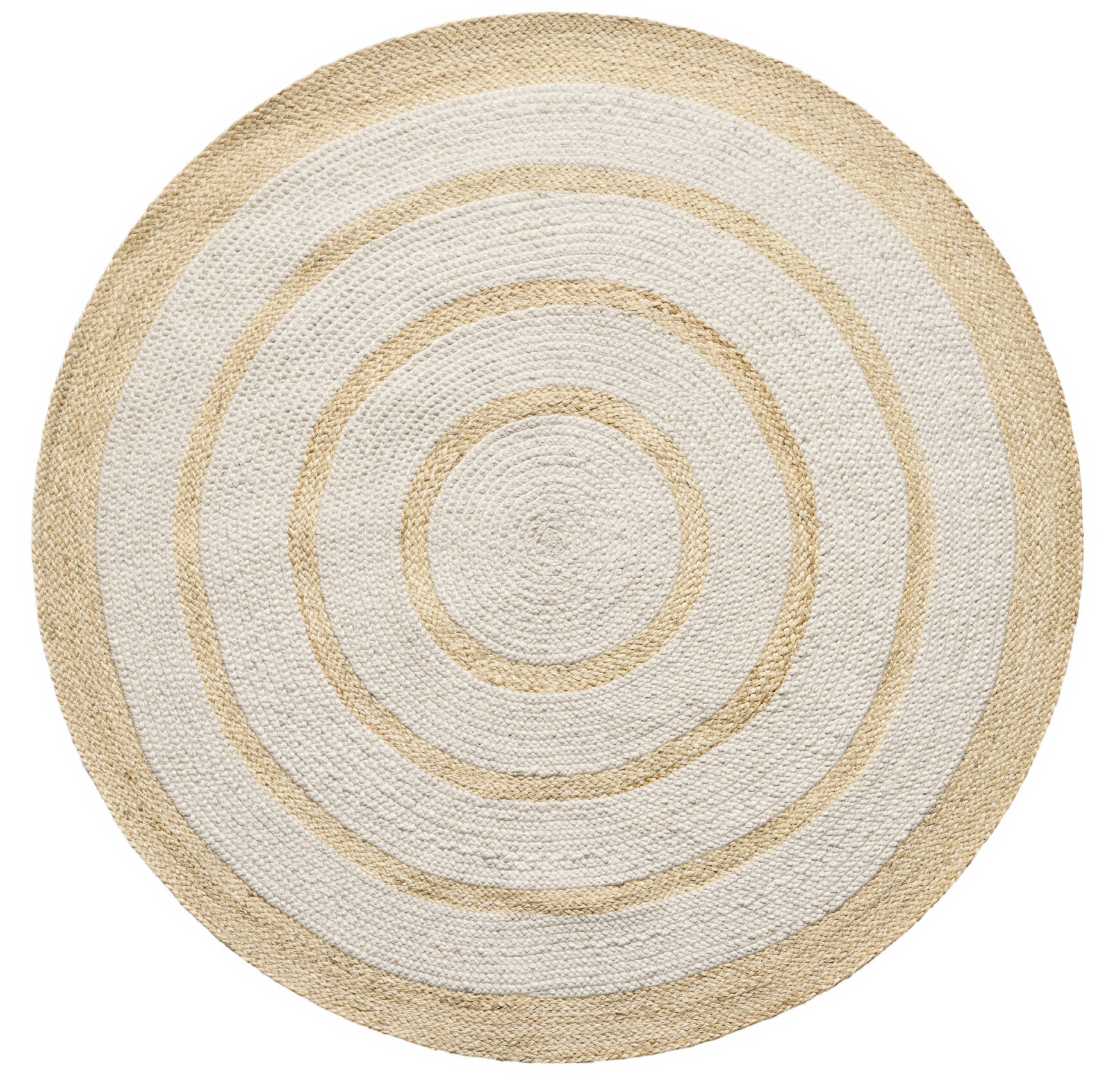 Levně Diamond Carpets India, Ručně vázaný kusový koberec Ellara SM 05 Natural kruh, 120x120 (průměr) kruh, béžová, chodba / předsíň