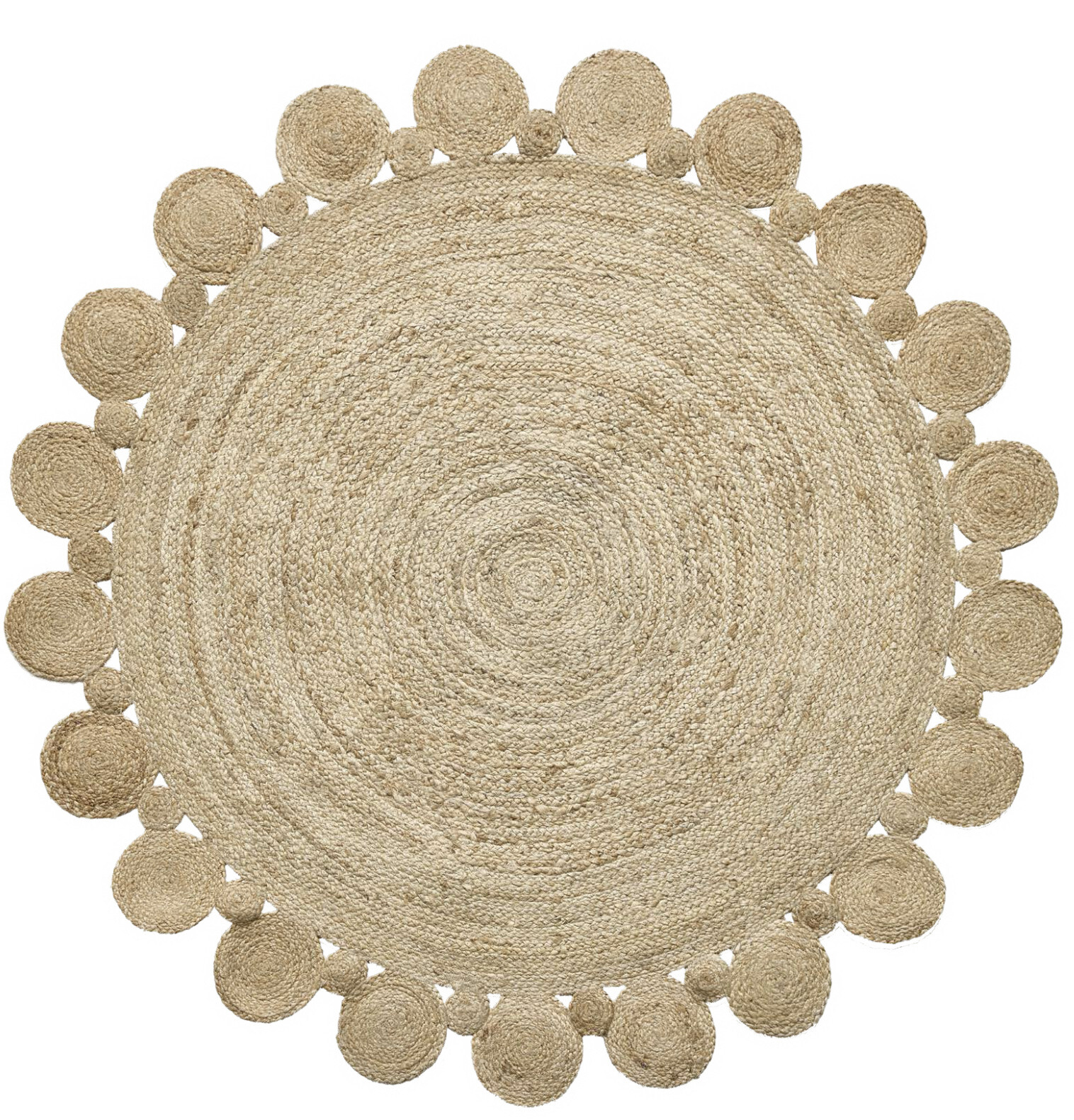Levně Diamond Carpets India, Ručně vázaný kusový koberec Hesper J-15 Natural kruh, 120x120 (průměr) kruh, béžová, chodba / předsíň