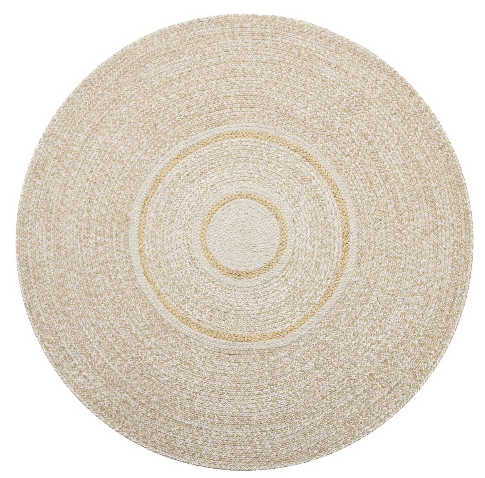 Levně Diamond Carpets India, Ručně vázaný kusový koberec Cirra J-50 Natural kruh, 120x120 (průměr) kruh, béžová, chodba / předsíň