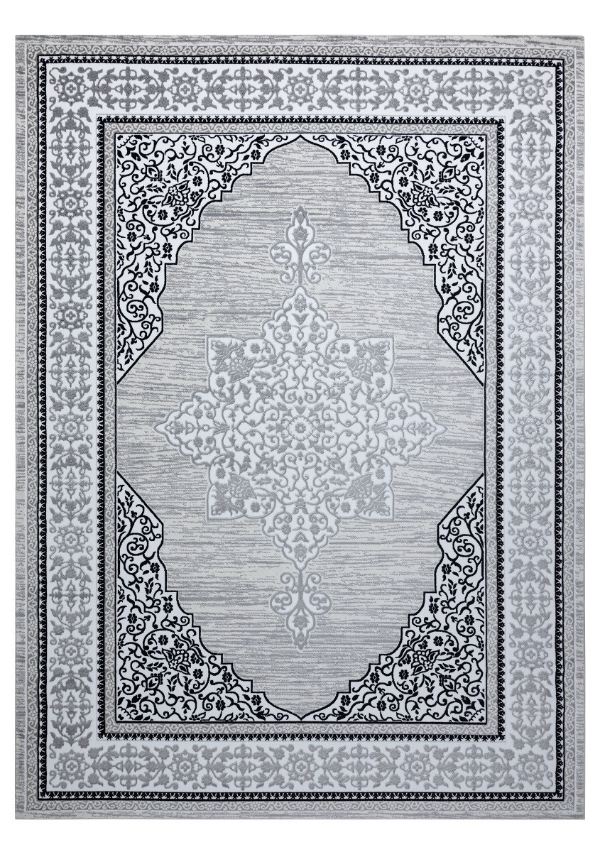 Levně Dywany Łuszczów, AKCE: 80x150 cm Kusový koberec Gloss 8490 52 Ornament ivory/grey, šedá, chodba / předsíň