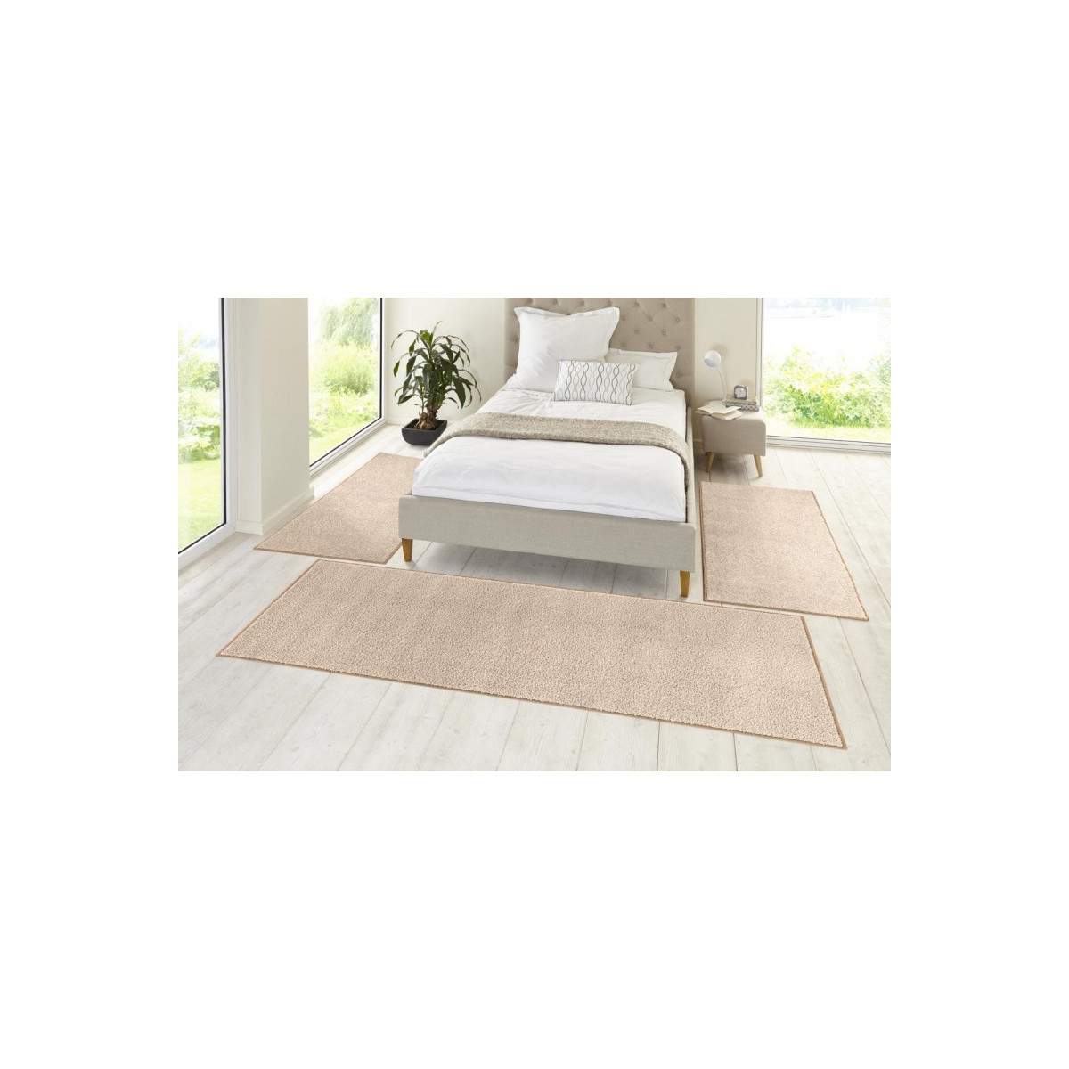 Kobercová sada Pure 102662 Taupe/Creme