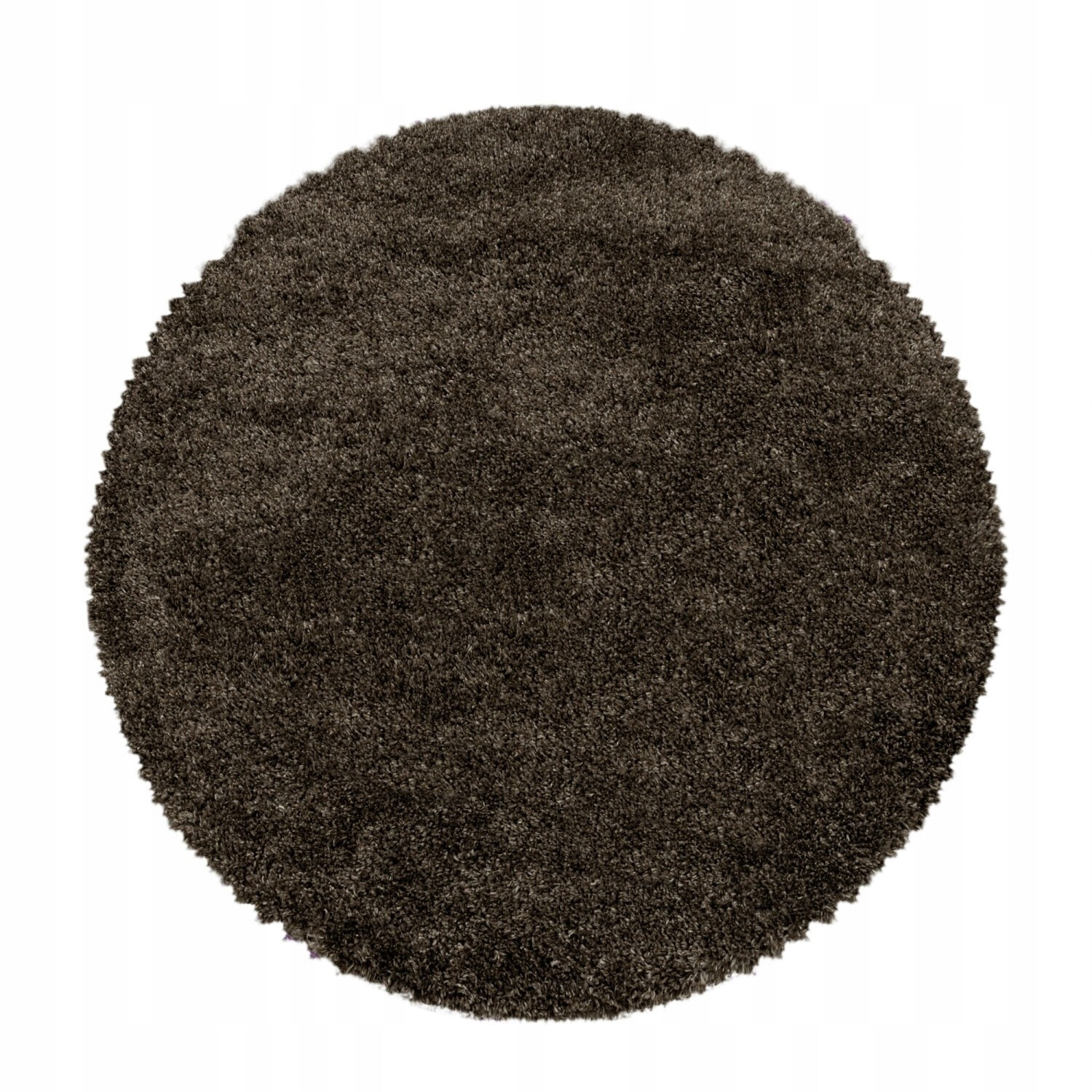 Levně Ayyildiz, Kusový koberec Fluffy Shaggy 3500 brown kruh, 120x120 (průměr) kruh, hnědá, ložnice