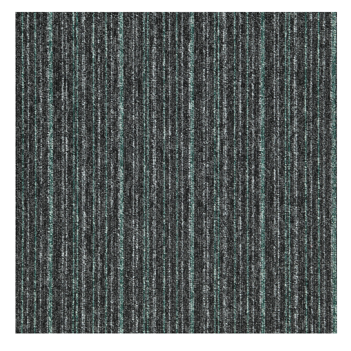 Levně Balta, Kobercový čtverec Sonar Lines 4577 zelenočerný 50 x 50 cm, chodba / předsíň
