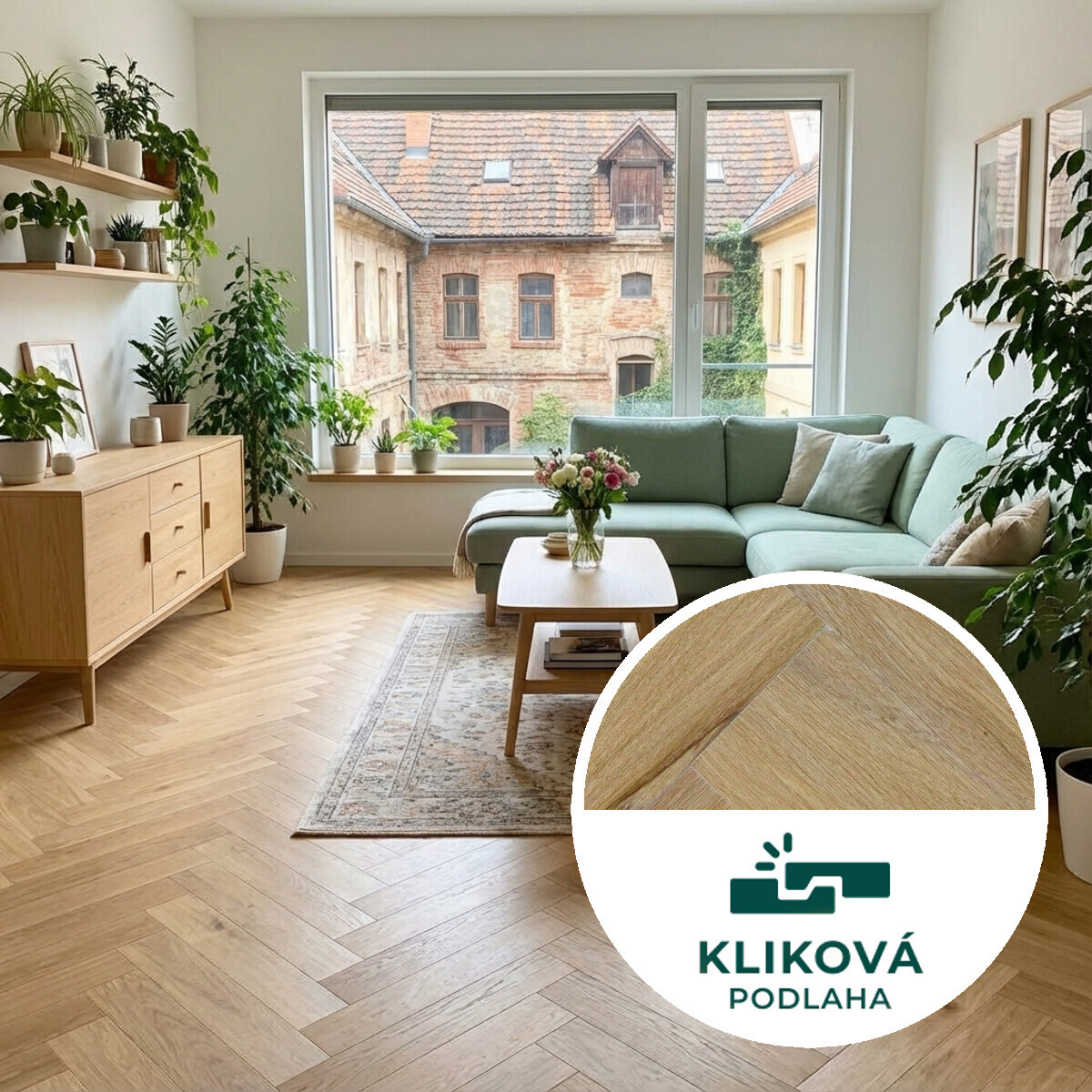 Levně Egibi, Vinylová podlaha kliková Canadian Design Herringbone Jägerndorf, 625 x 125 mm