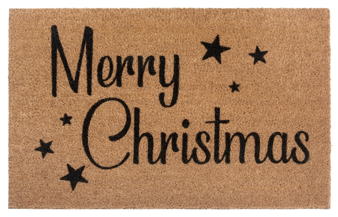 Hanse Home, DOPRODEJ: 45x70 cm Rohožka Merry Christmas 105697 - na ven i na doma, 45x70, hnědá, chodba / předsíň