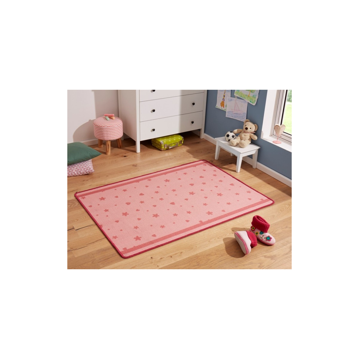 Dětský kusový koberec Luna 102653 Rosa 100x140 cm