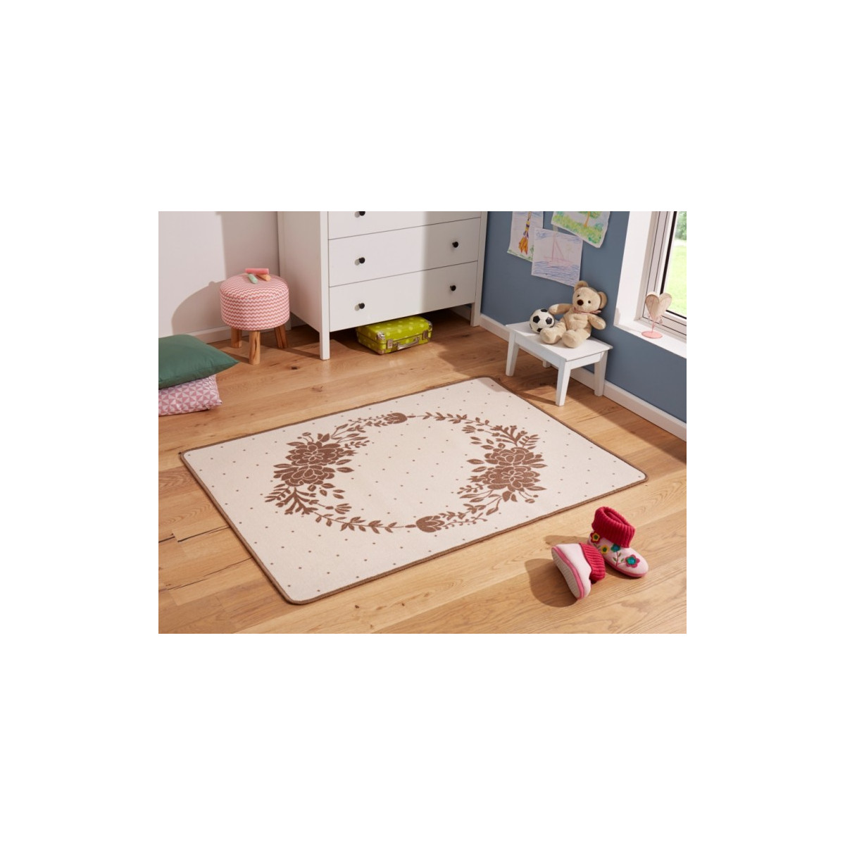 Dětský kusový koberec Luna 102655 Braun 100x140 cm