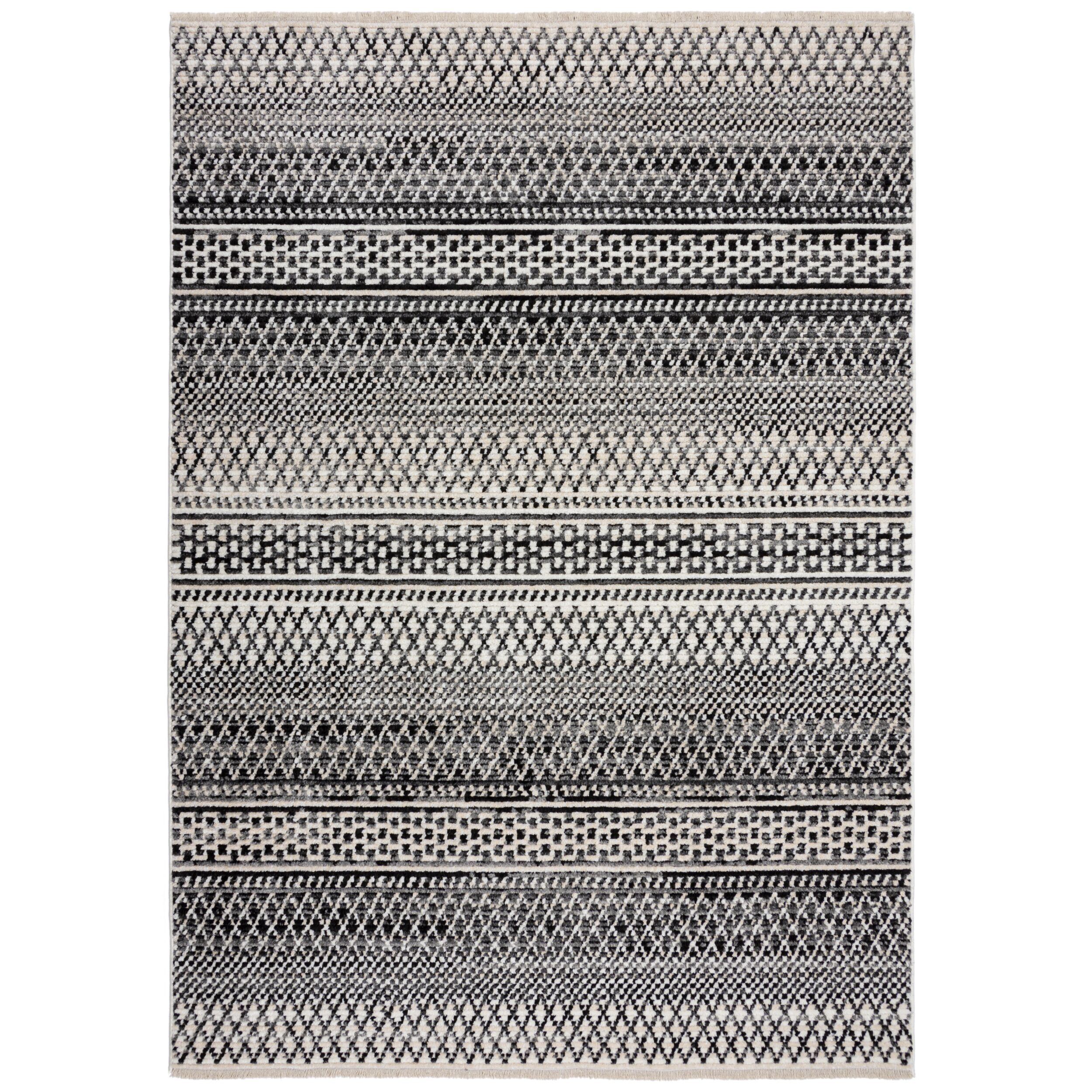 Levně Flair Rugs, AKCE: 240x320 cm Kusový koberec Santiago Camino Black/White, černobílá, ložnice