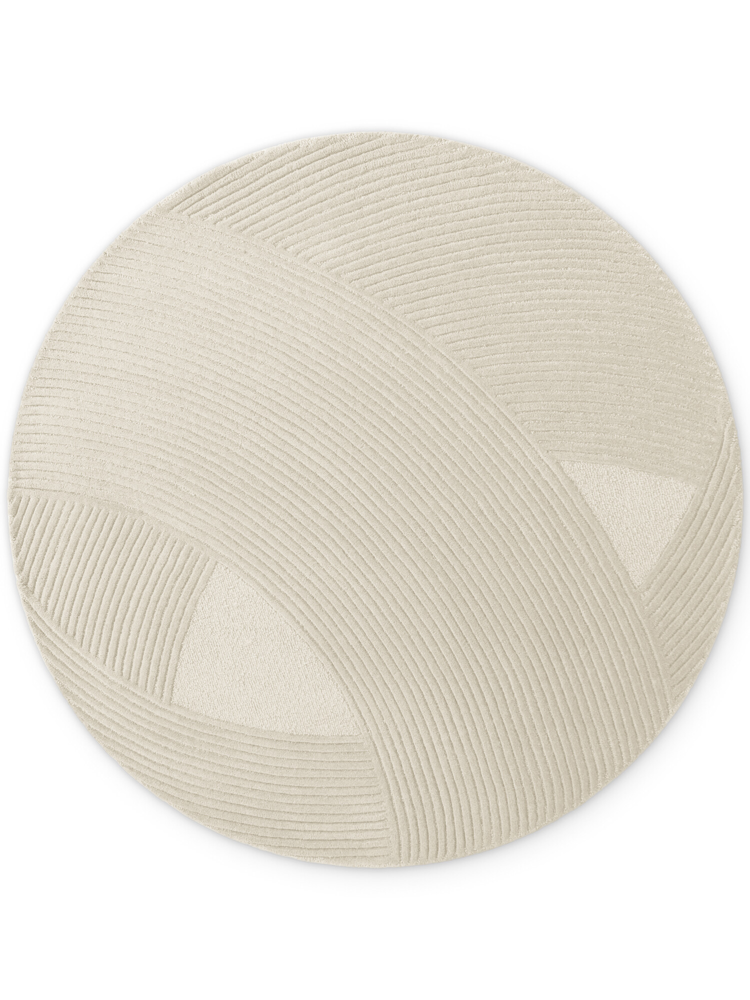 Levně Ted Baker, Kusový koberec Ted Baker Kensington 106399 Creme kruh, 160x160, bílá, kancelář