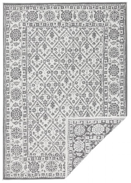Levně NORTHRUGS - Hanse Home koberce Kusový koberec Twin-Wendeteppiche 103116 grau creme – na ven i na doma - 200x290 cm