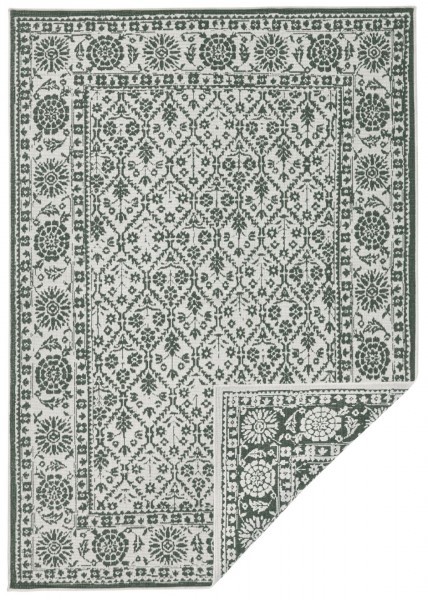 Levně NORTHRUGS - Hanse Home koberce Kusový koberec Twin-Wendeteppiche 103115 grün creme – na ven i na doma - 80x250 cm