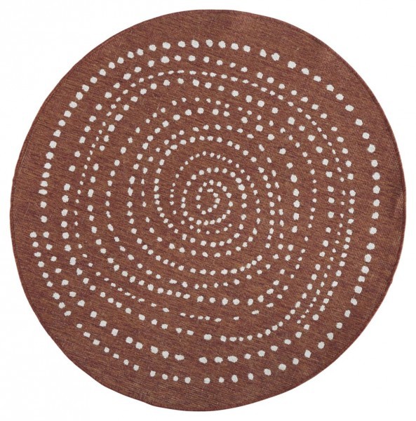 Levně NORTHRUGS - Hanse Home koberce Kusový koberec Twin-Wendeteppiche 103110 terra creme kruh – na ven i na doma - 200x200 (průměr) kruh cm